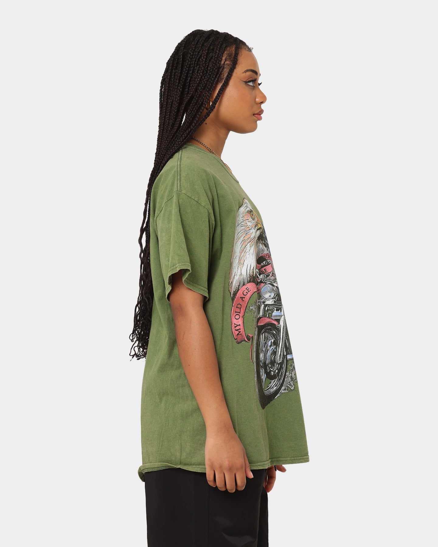 American Thrift Eagle Moto Club T-Shirt Military Style001