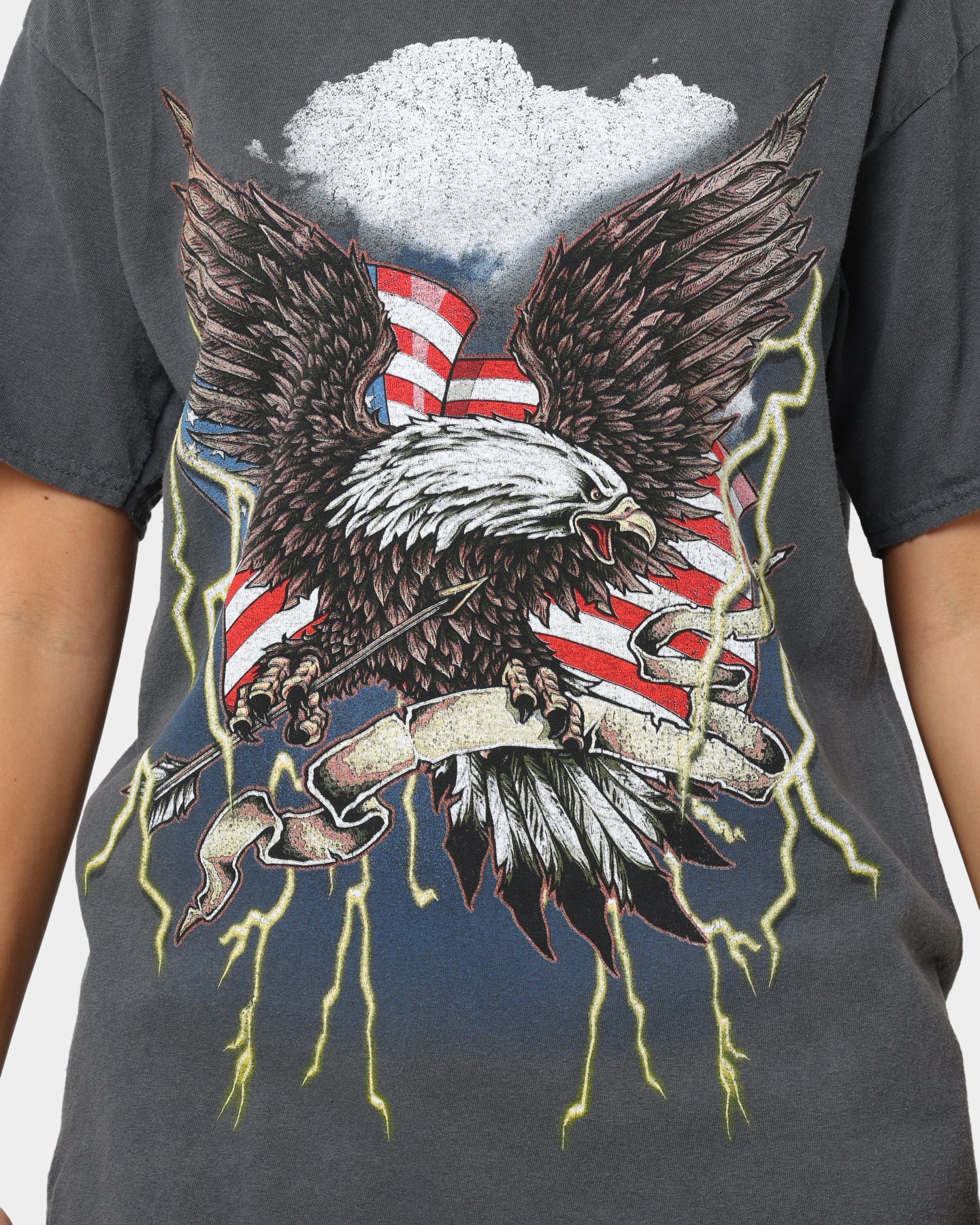 American Thrift Patriot Storm T-Shirt Off Black Style001