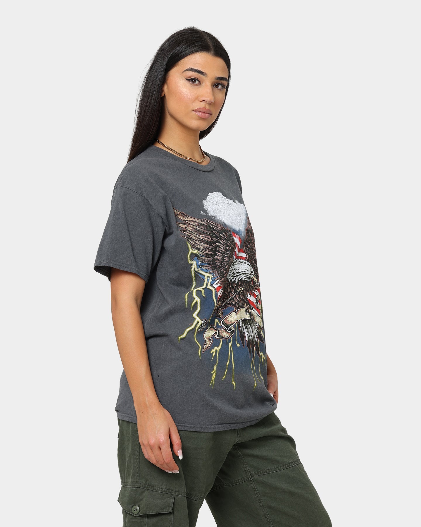 American Thrift Patriot Storm T-Shirt Off Black Style001