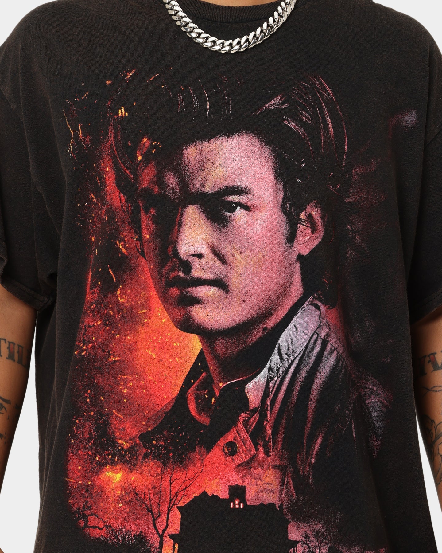 Goat Crew X Stranger Things Steve Vintage T-Shirt Black Wash