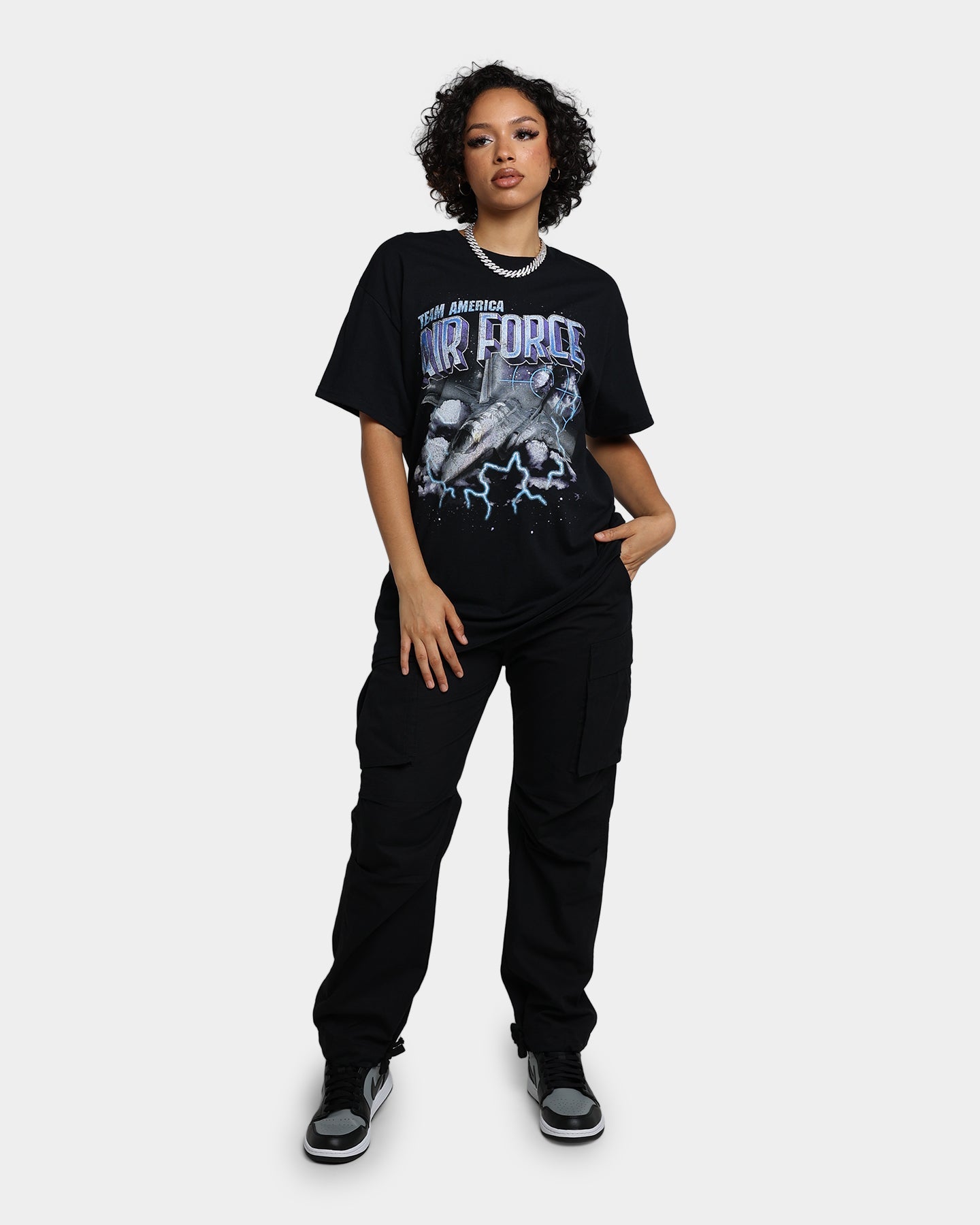 Goat Crew Air Force Vintage T-Shirt Black Style001