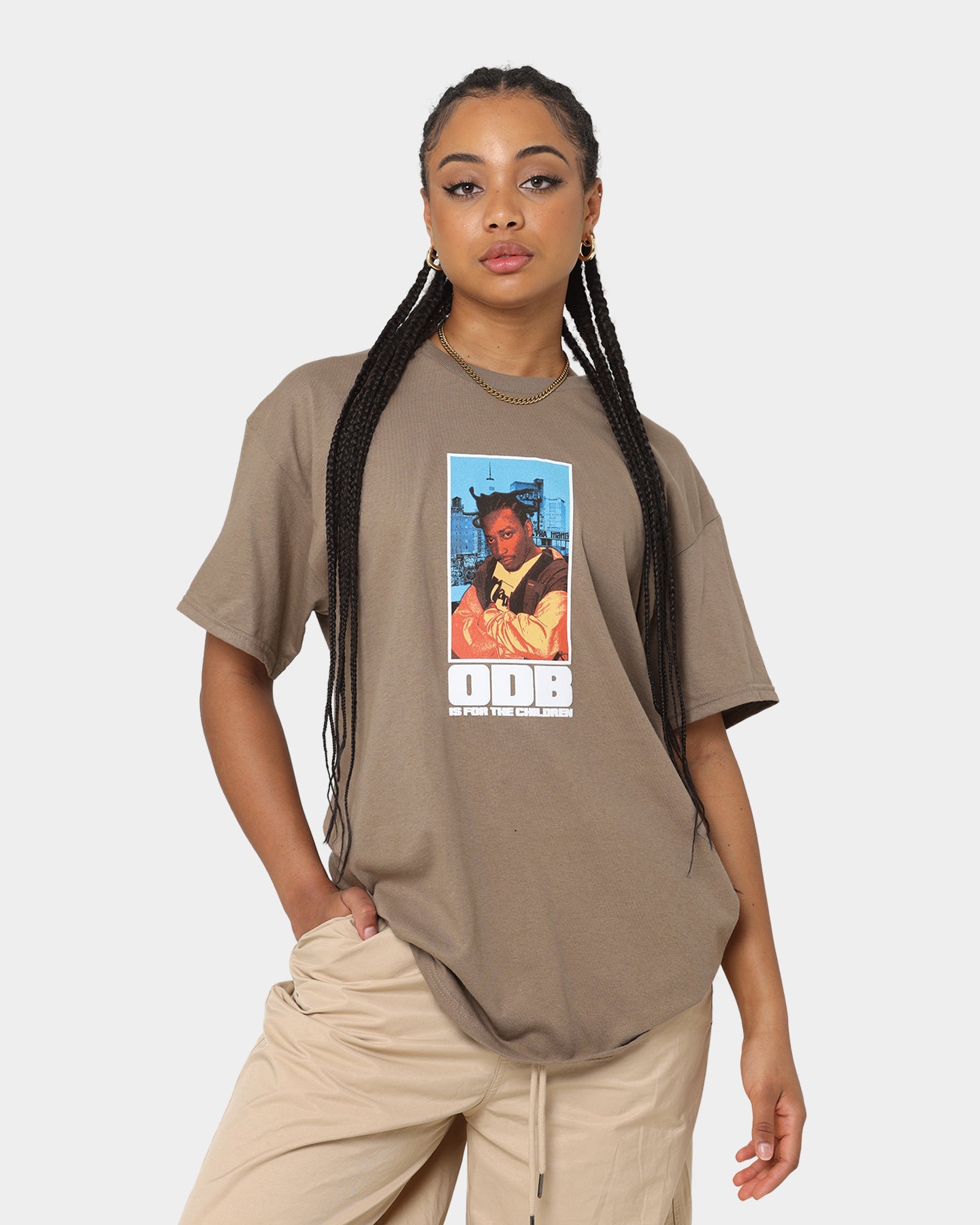 Goat Crew X Ol' Dirty Bastard Children T-Shirt Brown Style001