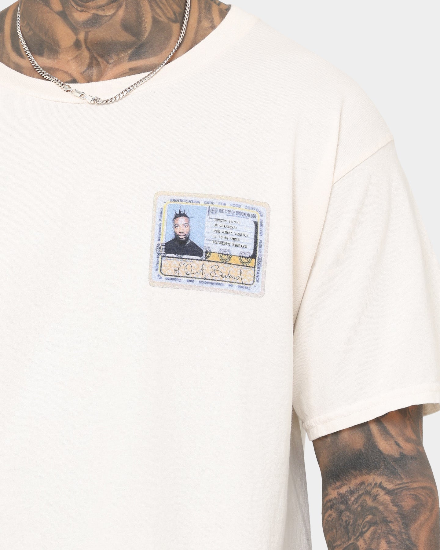 Goat Crew X Ol' Dirty Bastard ID Card Short Sleeve T-Shirt Off White