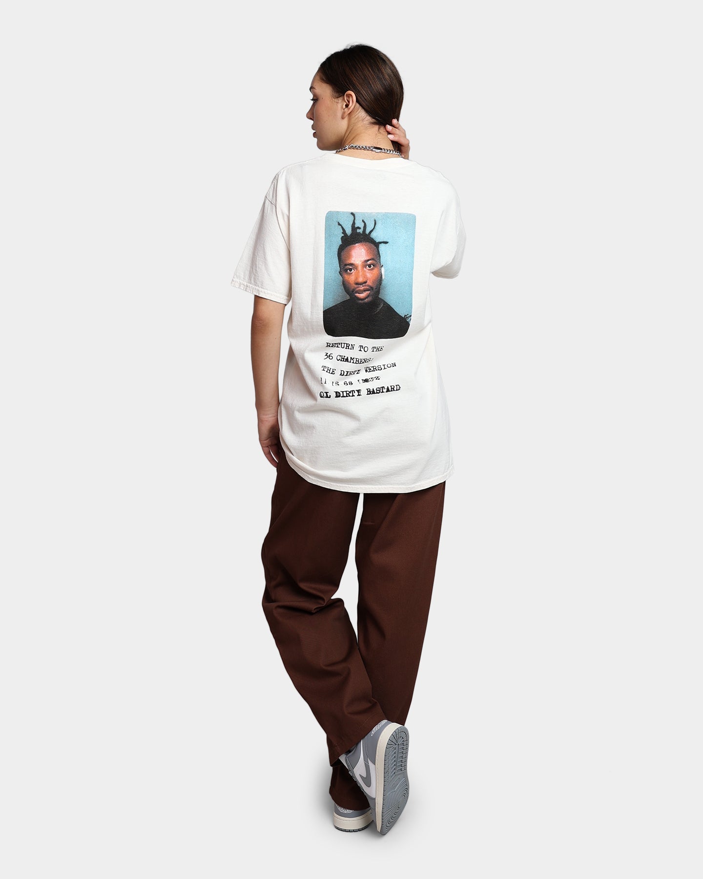 Goat Crew X Ol' Dirty Bastard ID Card Short Sleeve T-Shirt Off White Style001
