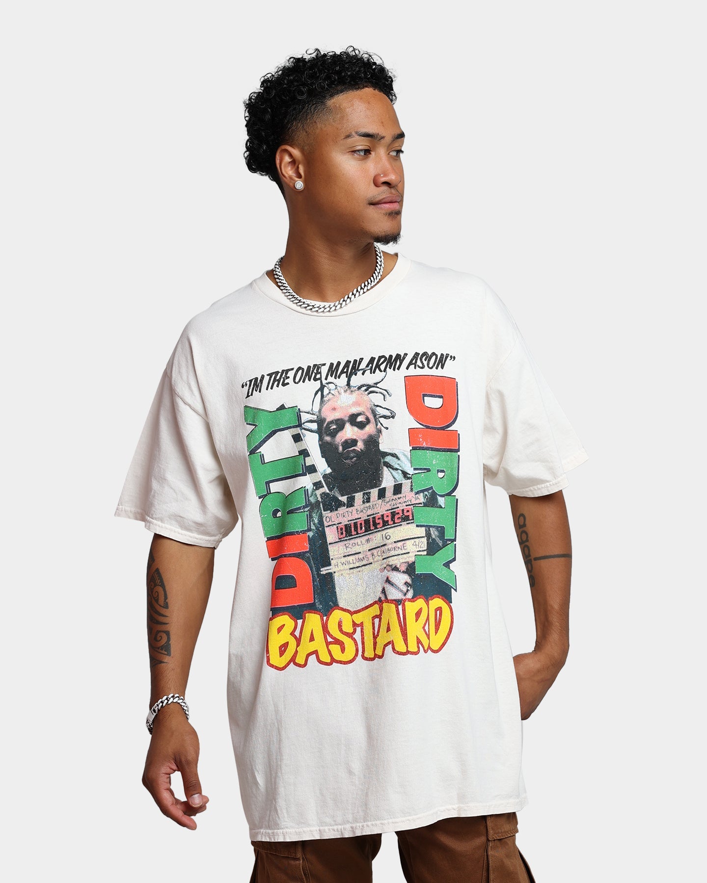 Goat Crew X Ol' Dirty Bastard One Man Army T-Shirt Off White