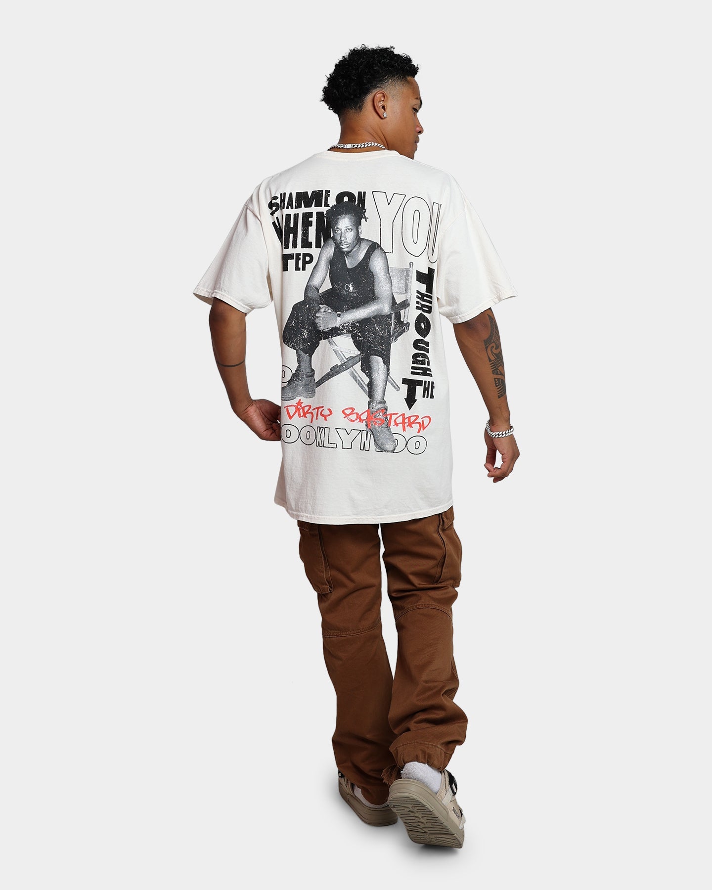 Goat Crew X Ol' Dirty Bastard One Man Army T-Shirt Off White