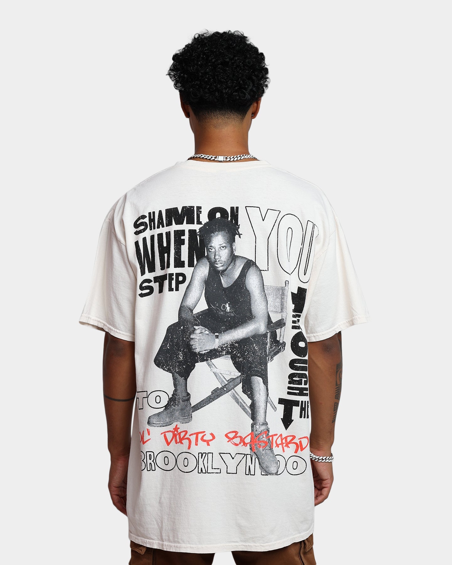 Goat Crew X Ol' Dirty Bastard One Man Army T-Shirt Off White