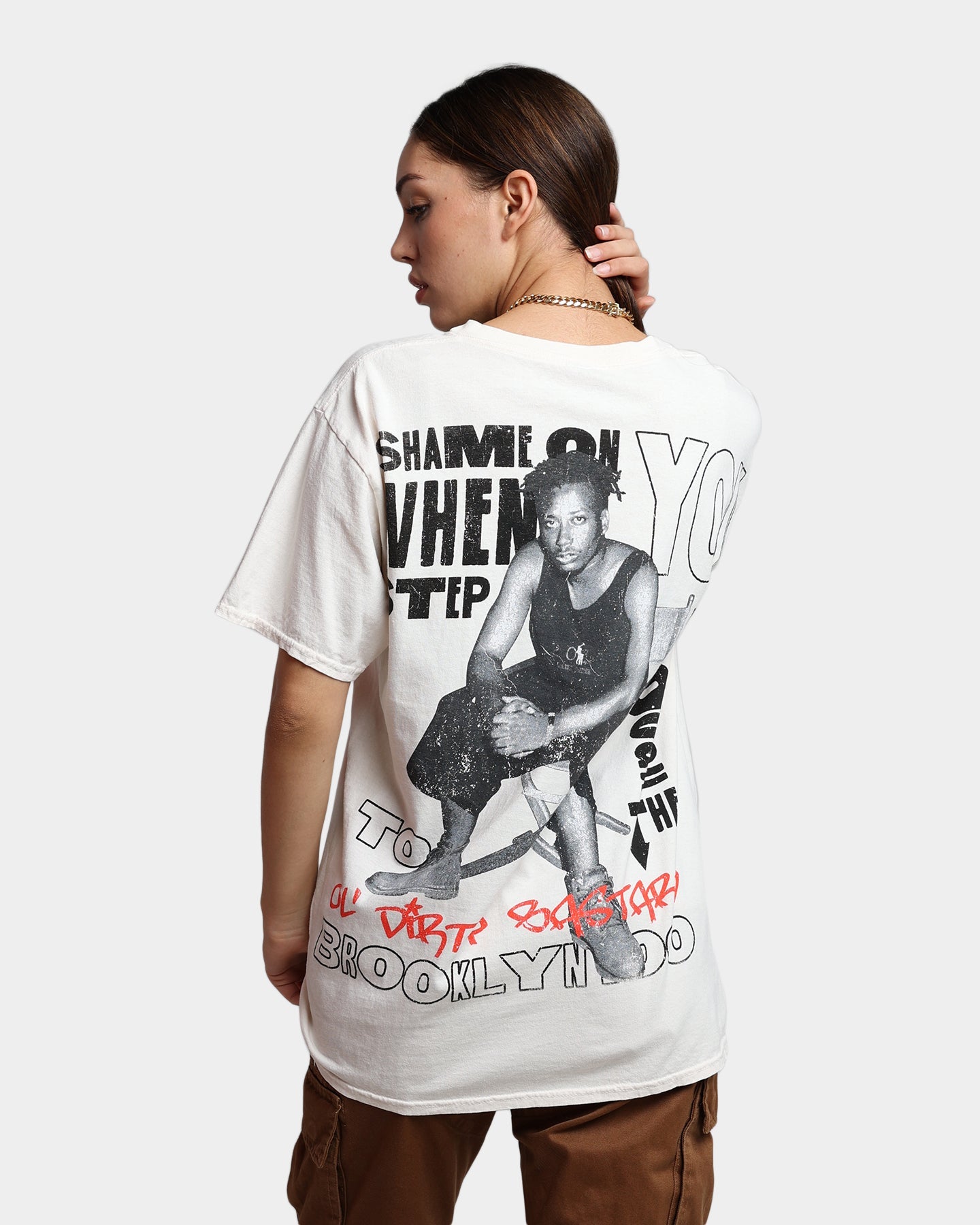 Goat Crew X Ol' Dirty Bastard One Man Army T-Shirt Off White Style001