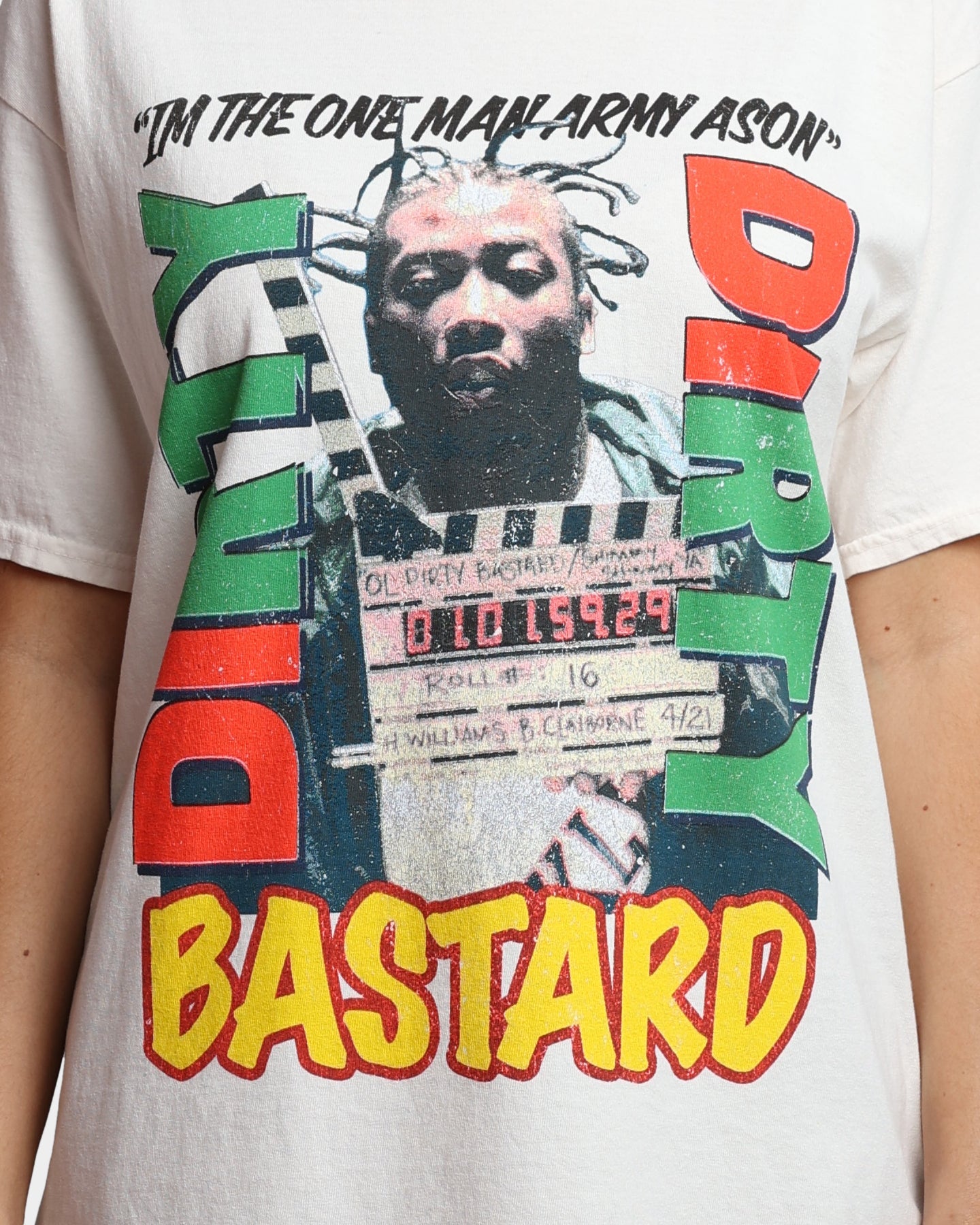 Goat Crew X Ol' Dirty Bastard One Man Army T-Shirt Off White Style001