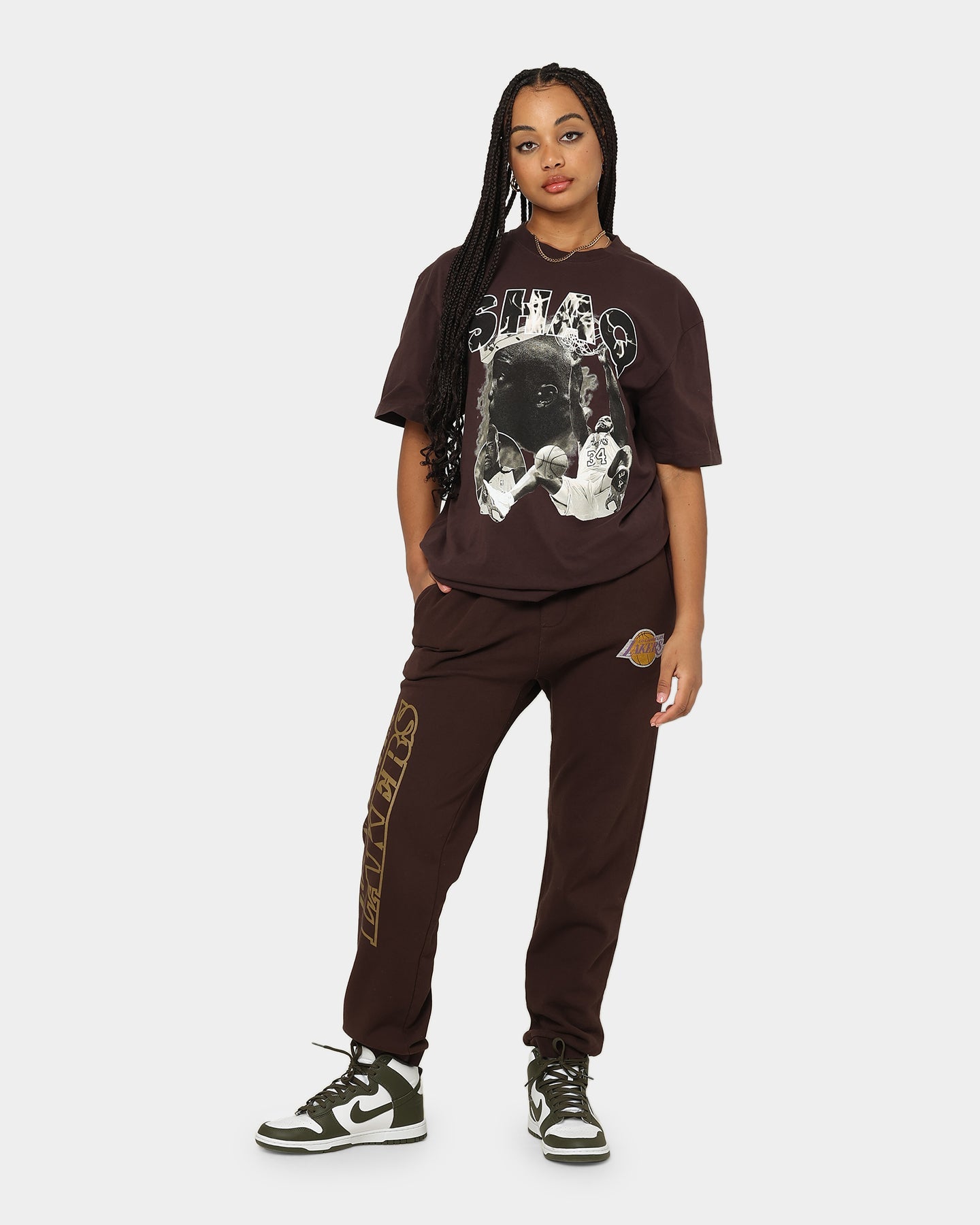 Mitchell & Ness Los Angeles Lakers Shaquille O'Neal Baroque T-Shirt Baroque Brown Style001