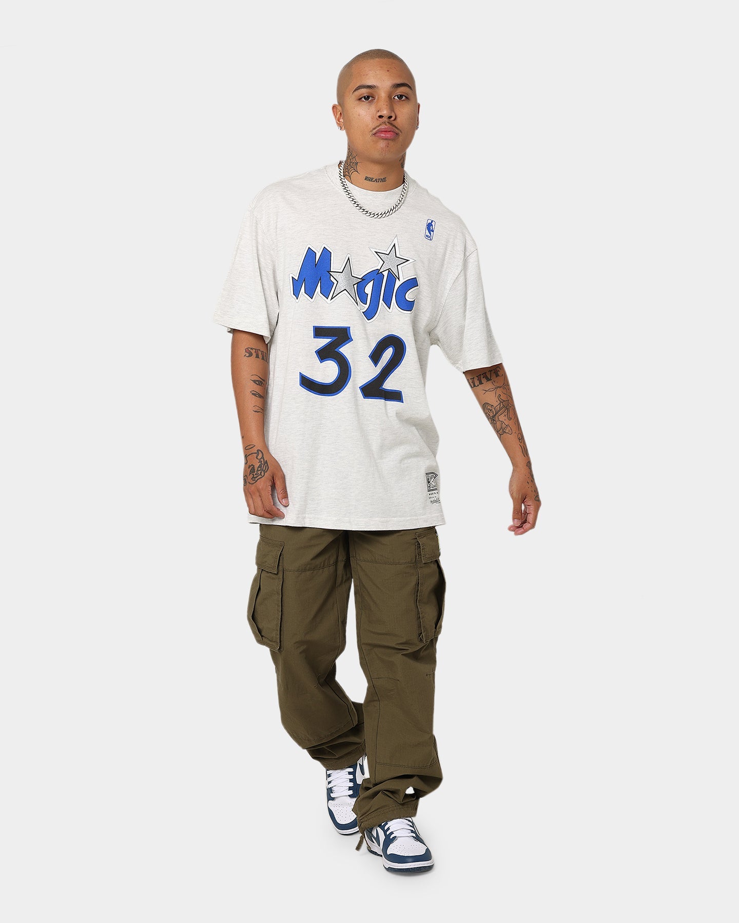 Mitchell & Ness Orlando Magic Shaquille O'Neal #32 N&N T-Shirt White Marle