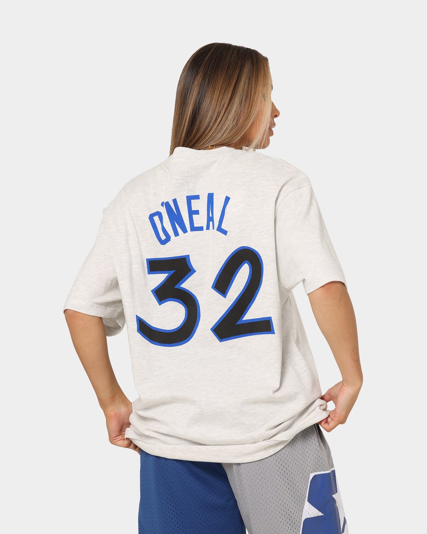 Mitchell & Ness Orlando Magic Shaquille O'Neal #32 N&N T-Shirt White Marle Style001