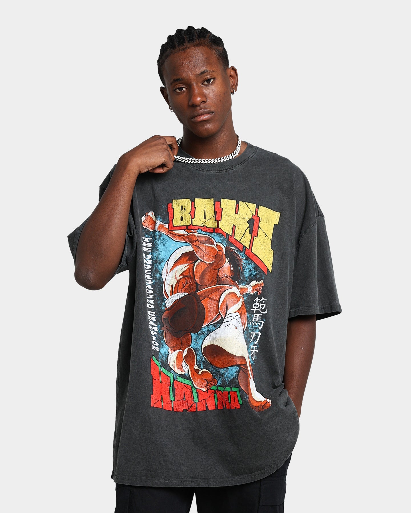 Goat Crew X Baki Hanma Baki Hanma Vintage Heavyweight T-Shirt Black Wash
