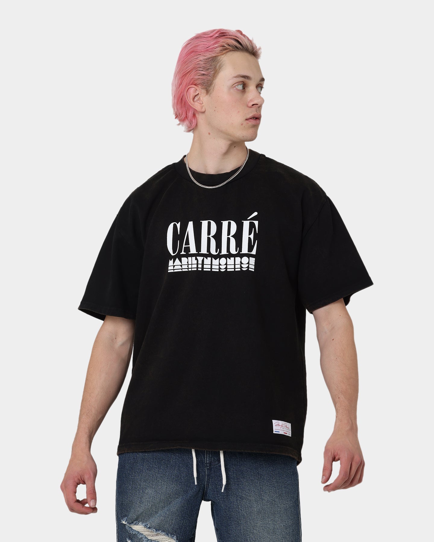 Carr√© X Marilyn Monroe Collage Vintage T-Shirt Washed Black