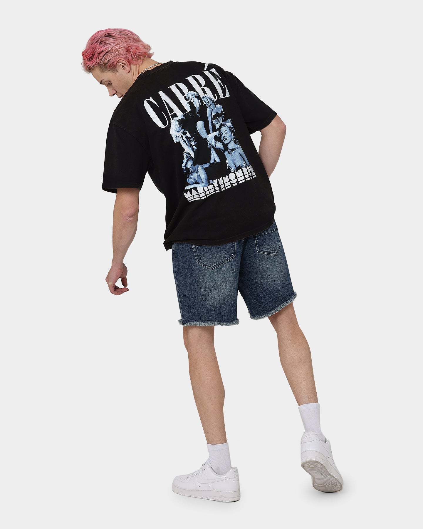 Carr√© X Marilyn Monroe Collage Vintage T-Shirt Washed Black