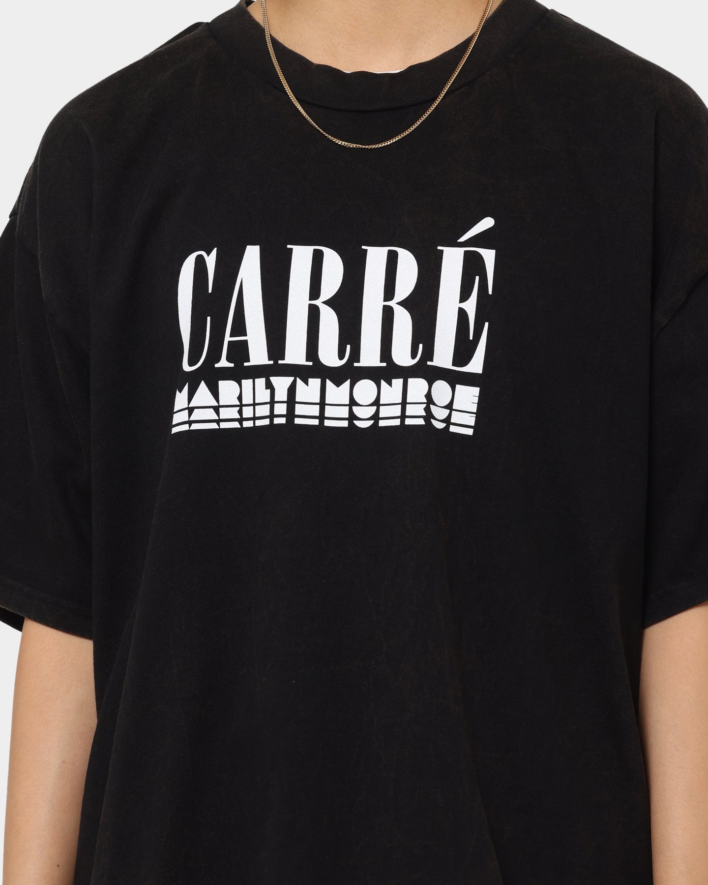 Carr√© X Marilyn Monroe Collage Vintage T-Shirt Washed Black Style001