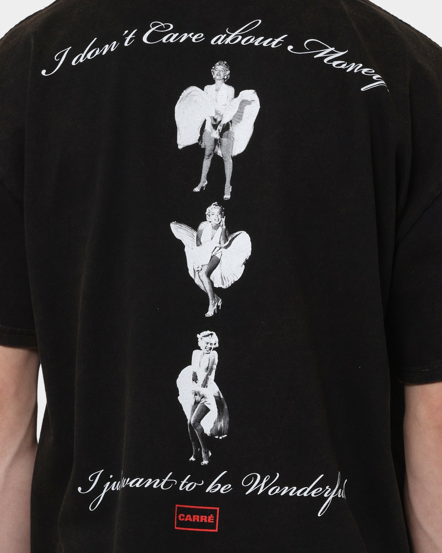 Carr√© X Marilyn Monroe Wonderful Vintage T-Shirt Washed Black