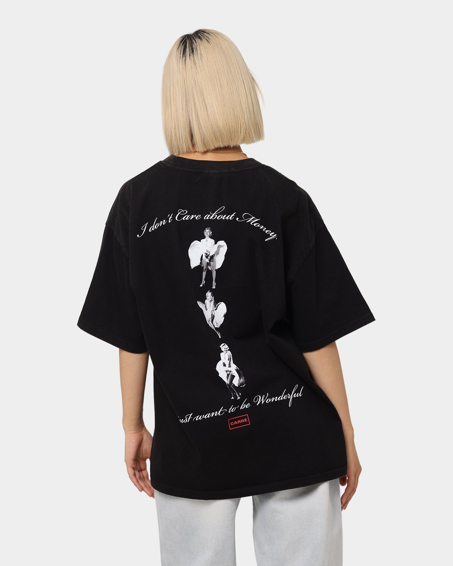 Carr√© X Marilyn Monroe Wonderful Vintage T-Shirt Washed Black Style001