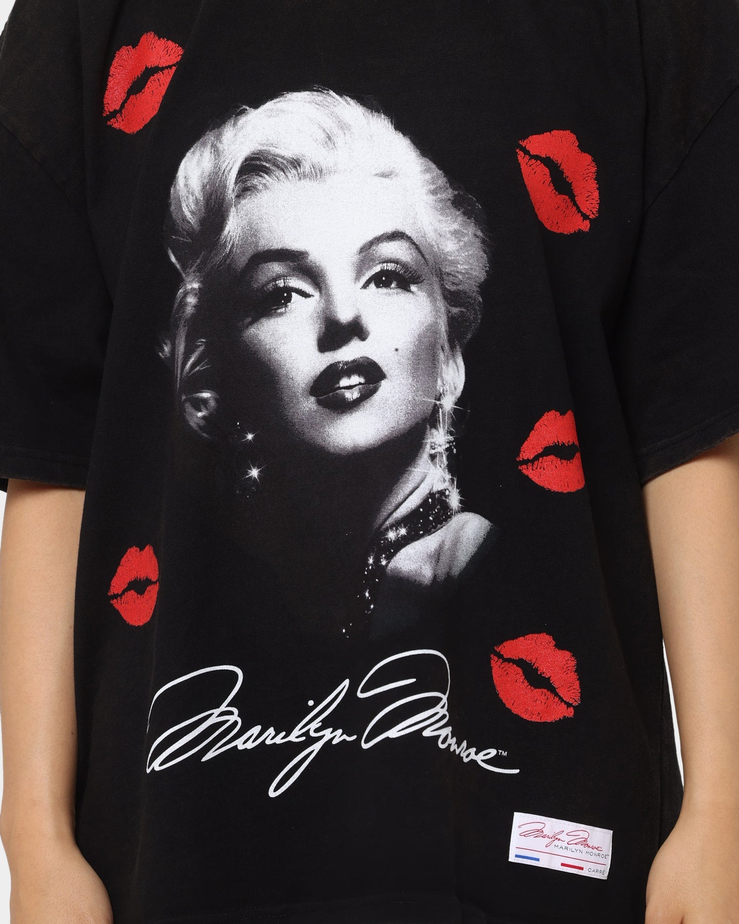 Carr√© X Marilyn Monroe Wonderful Vintage T-Shirt Washed Black Style001