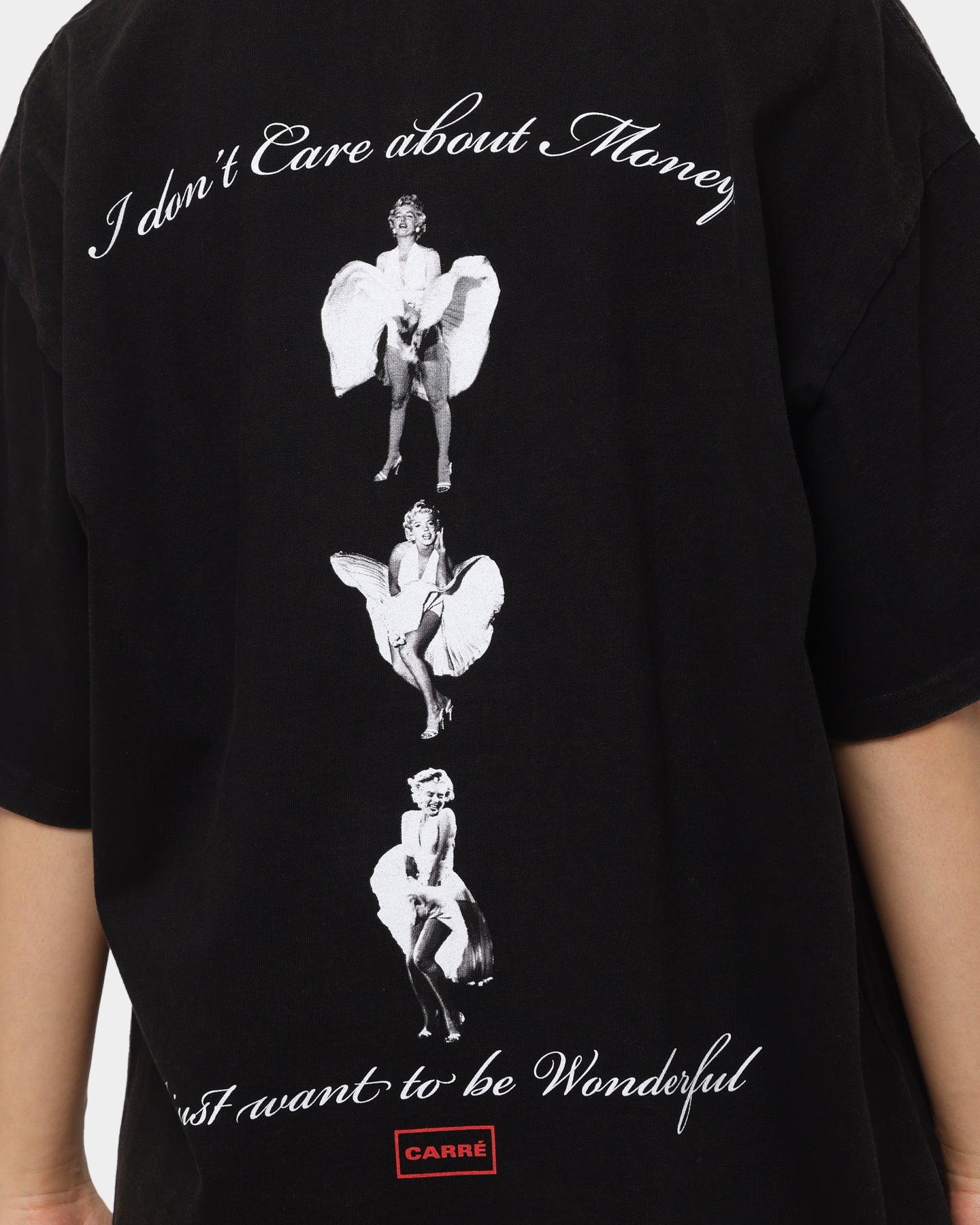 Carr√© X Marilyn Monroe Wonderful Vintage T-Shirt Washed Black Style001
