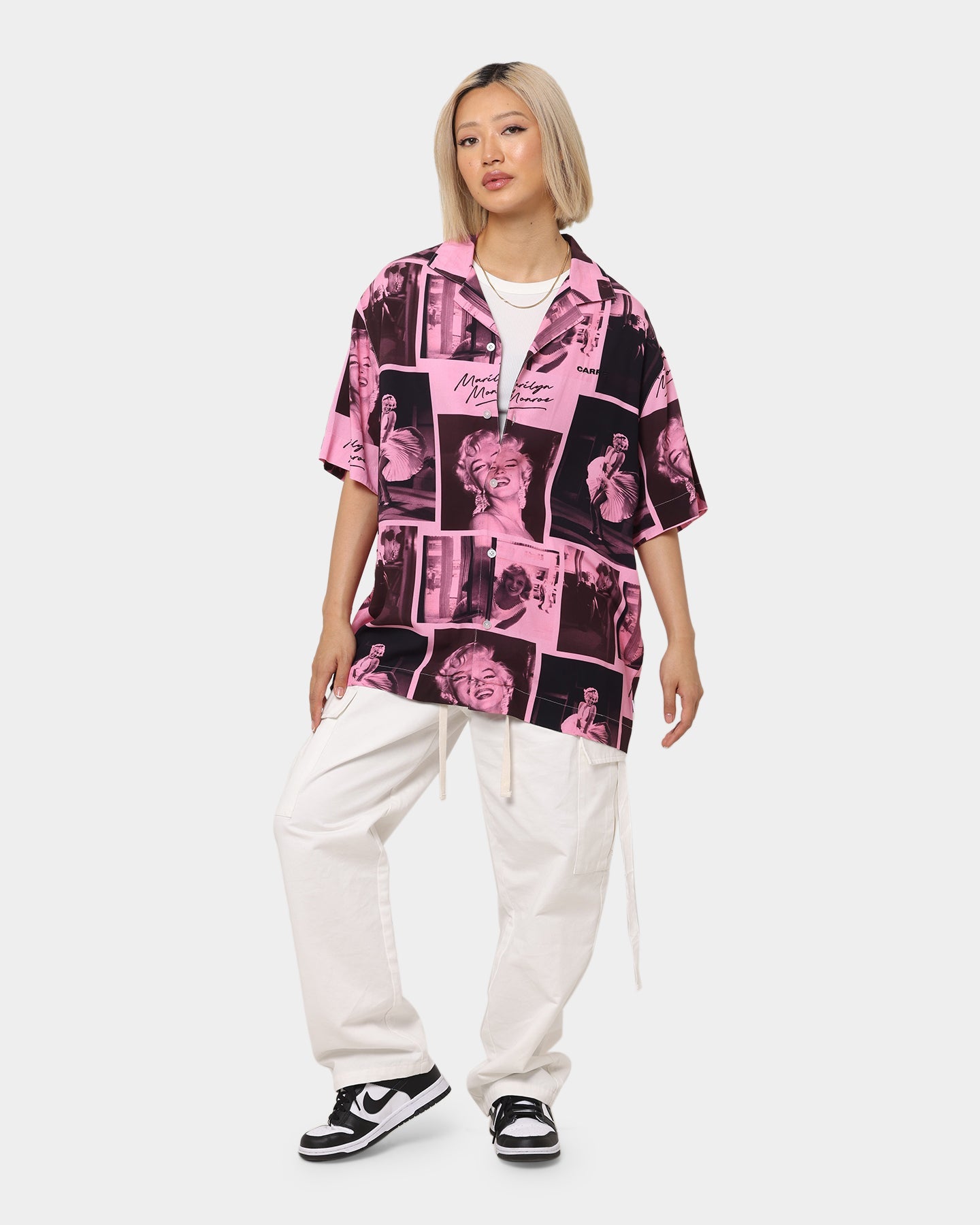Carr√© X Marilyn Monroe Button Up Shirt Pink Style001