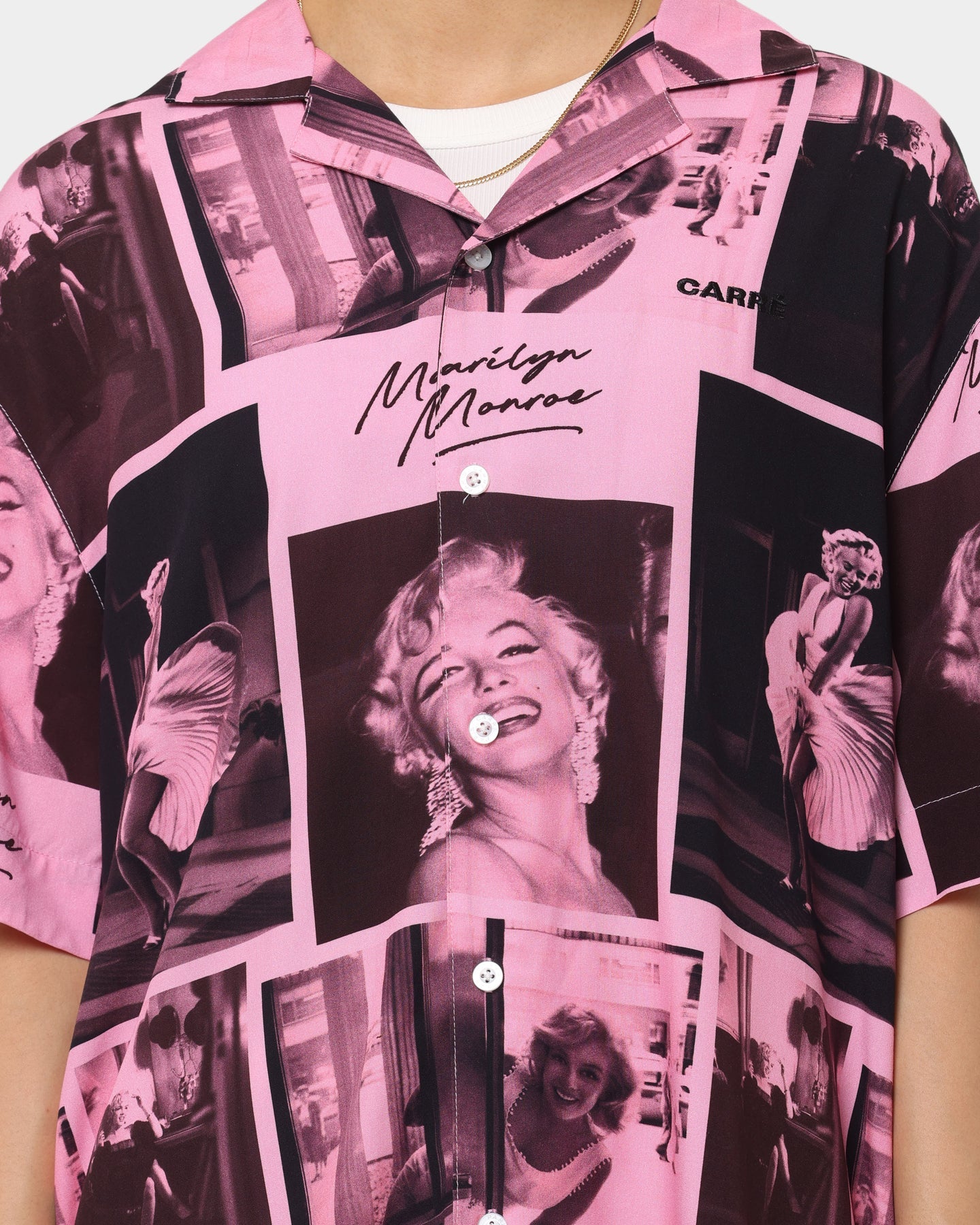 Carr√© X Marilyn Monroe Button Up Shirt Pink Style001