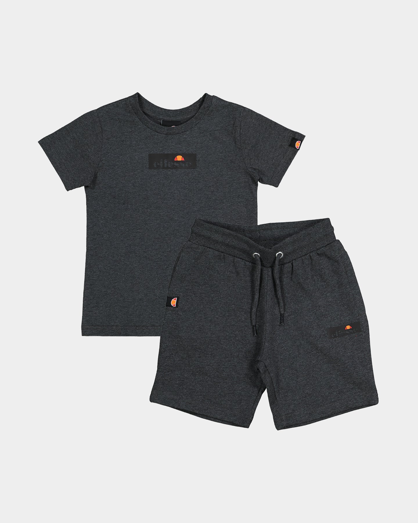 Ellesse Kids' Bravo T-Shirt/Short Set Dark Grey Marle