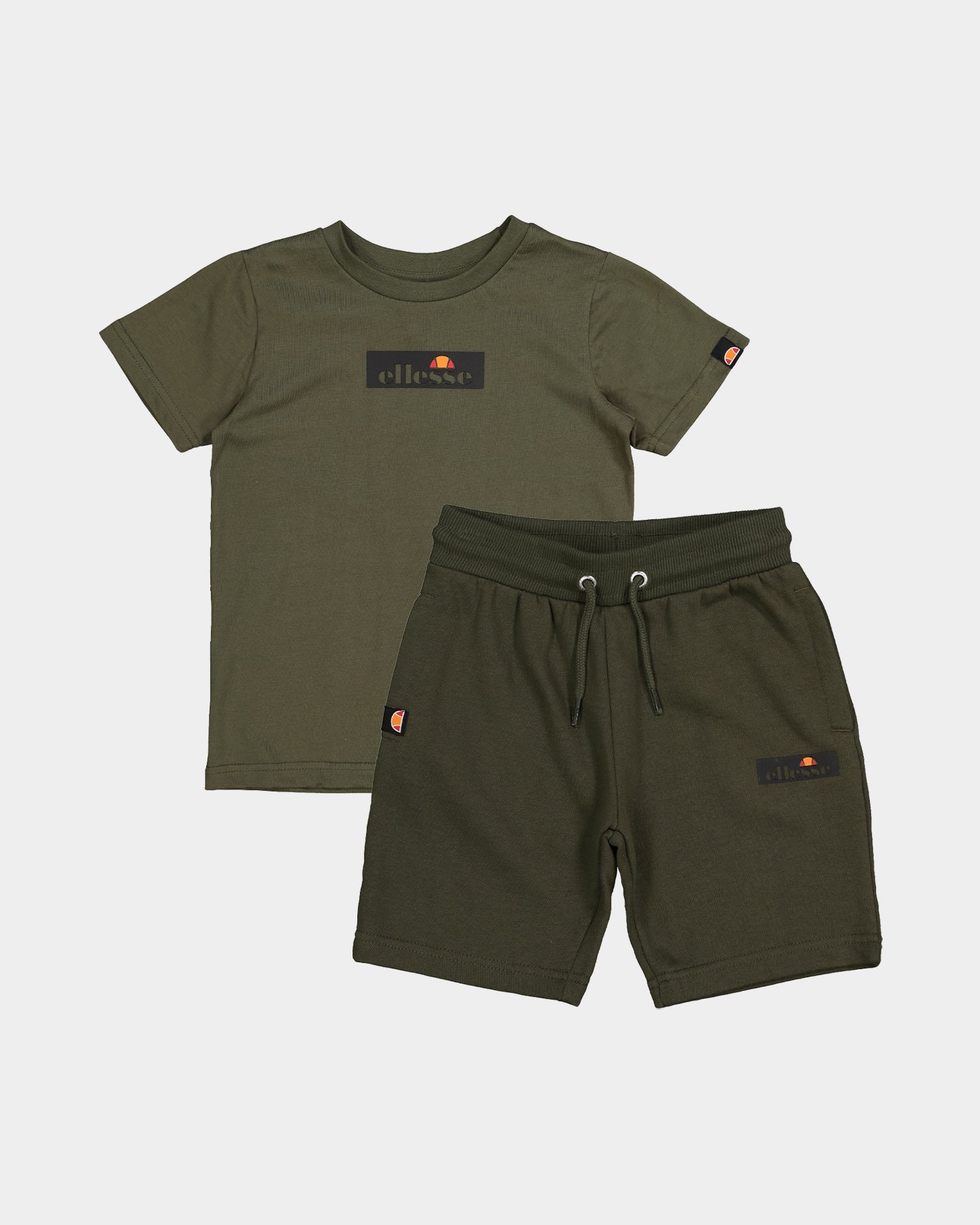 Ellesse Kids' Bravo T-Shirt/Short Set Khaki