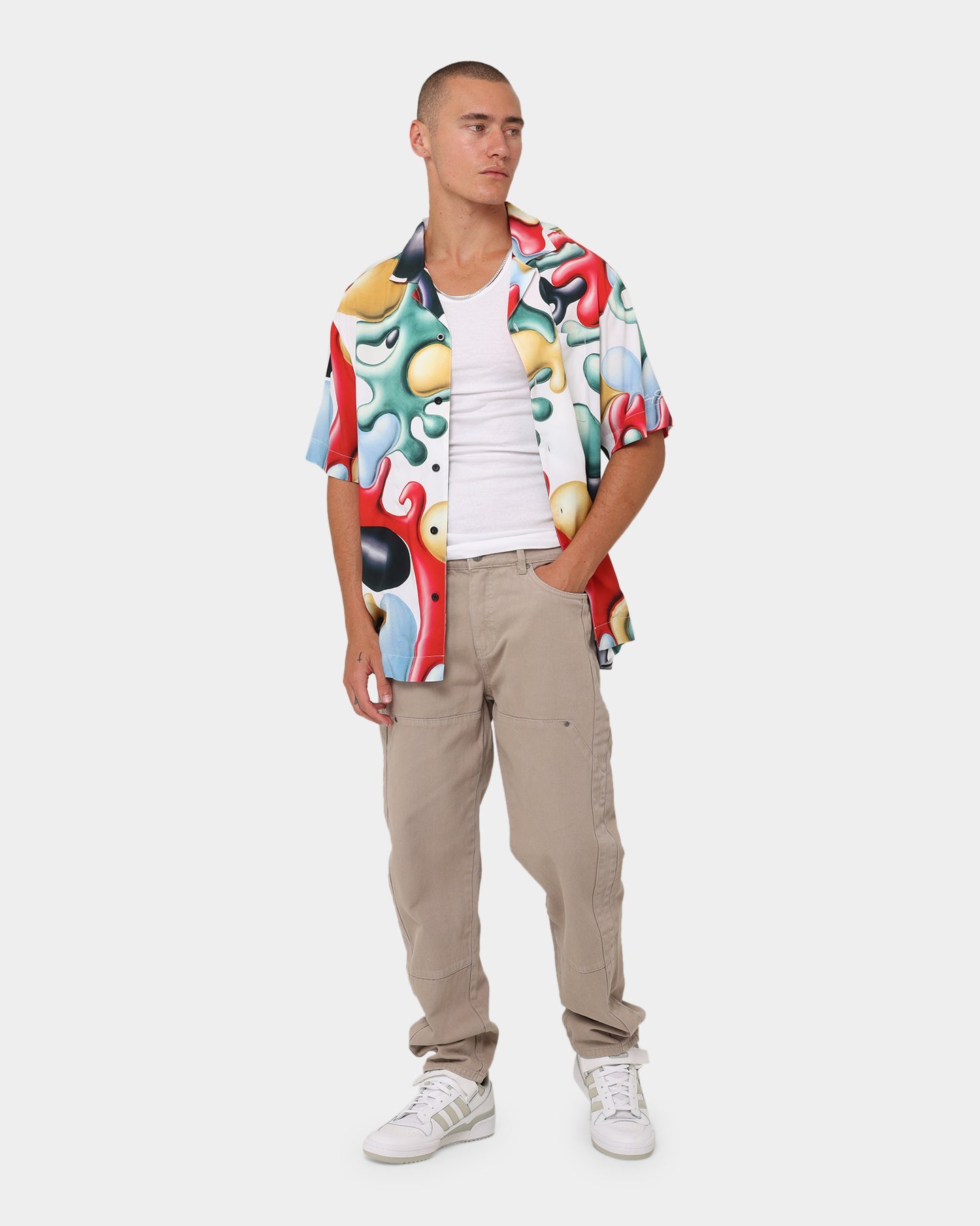 Carr√© X Kenny Scharf Blobareblob Button Up Shirt Off White