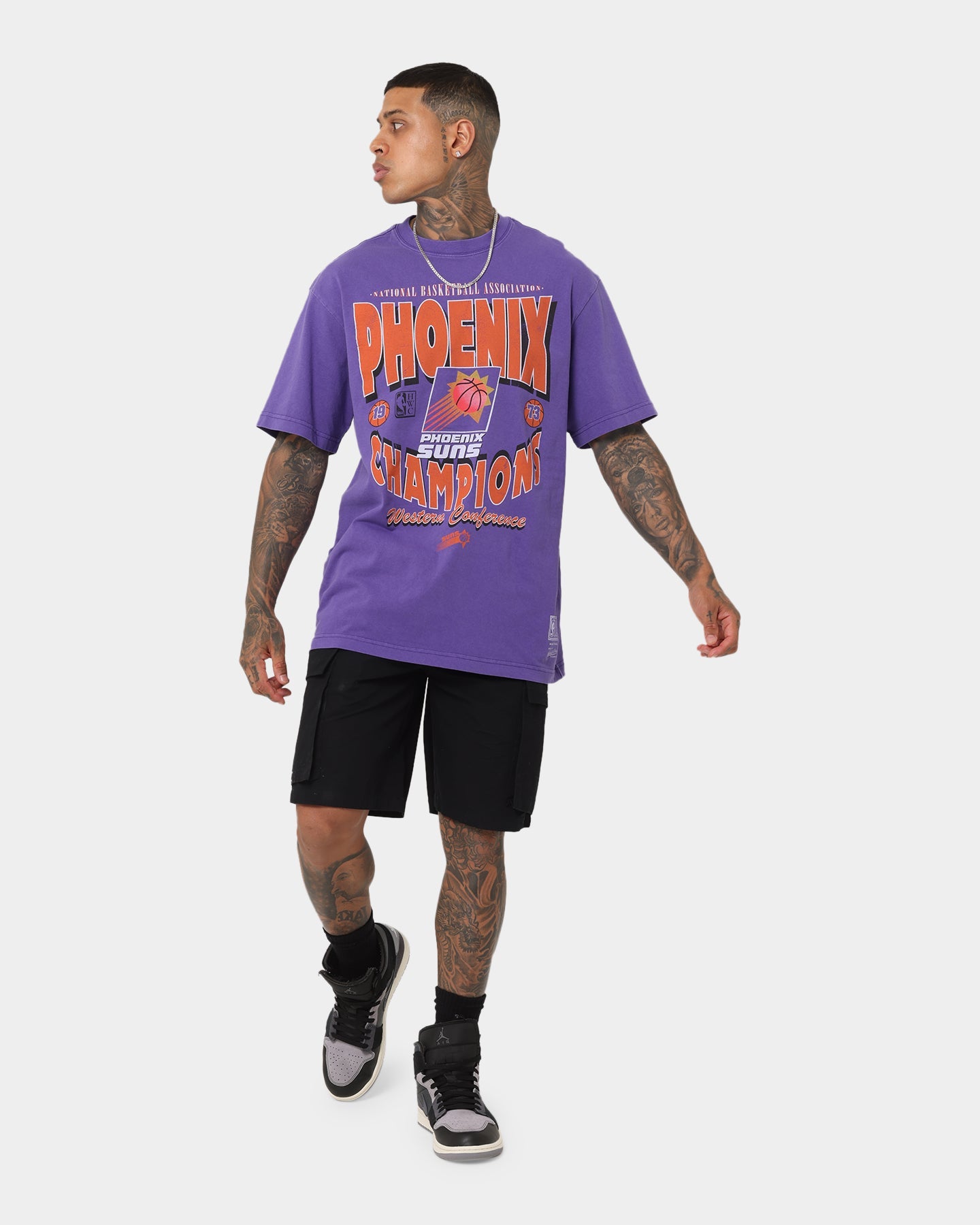 Mitchell & Ness Phoenix Suns Champions T-Shirt Faded Purple