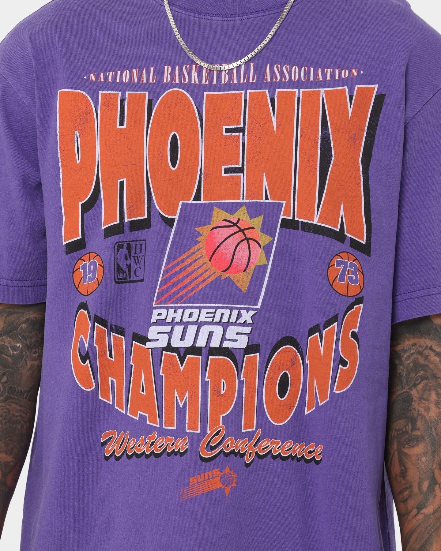 Mitchell & Ness Phoenix Suns Champions T-Shirt Faded Purple