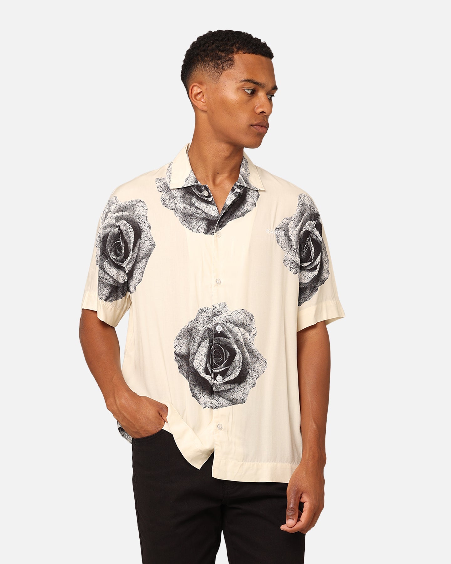 Carr√© Rose Bunch Button Up Shirt Off White