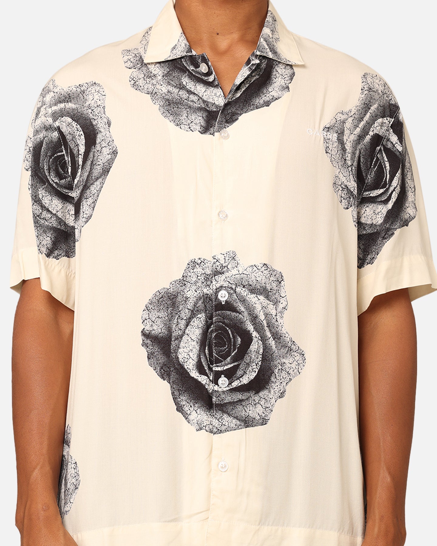 Carr√© Rose Bunch Button Up Shirt Off White