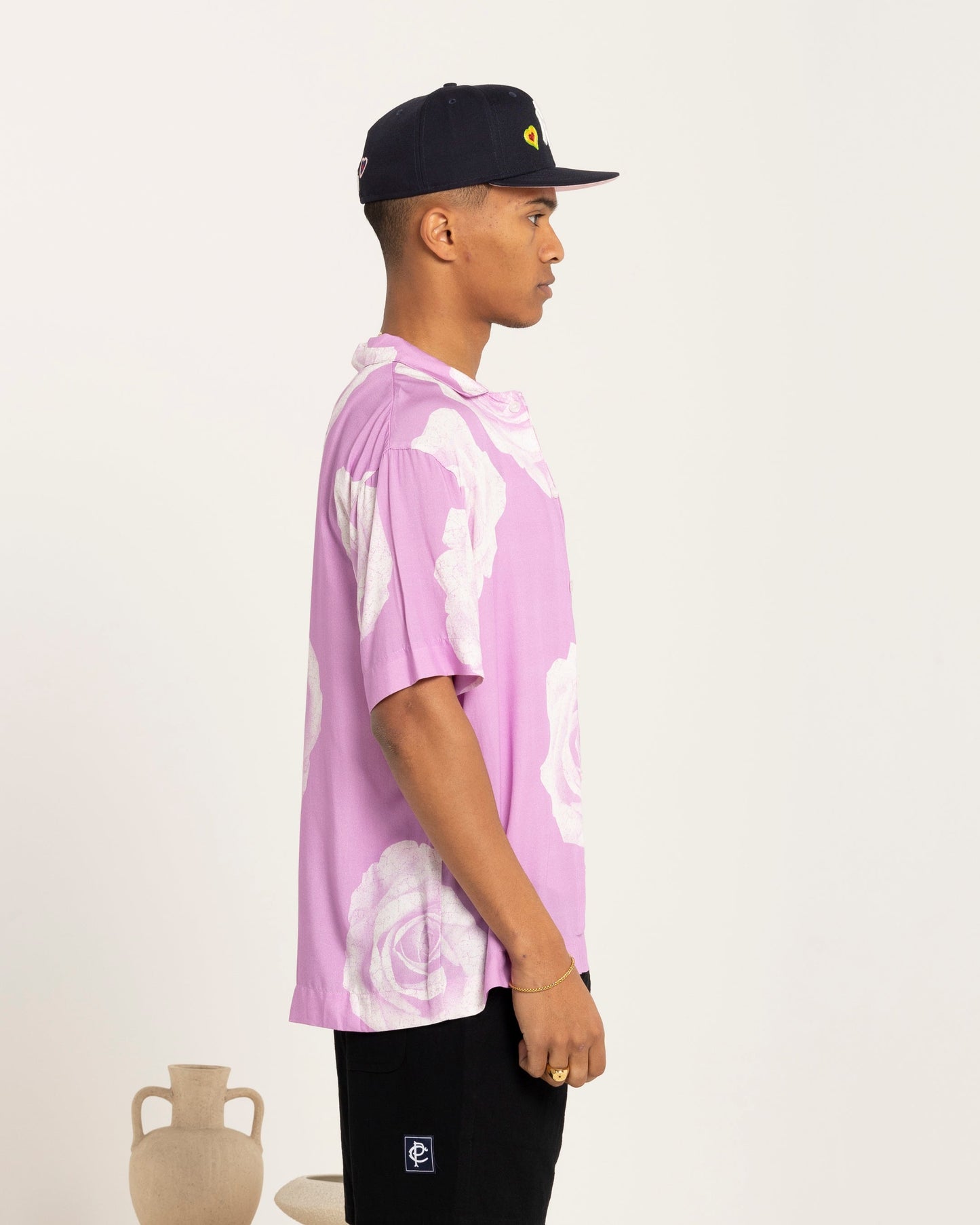 Carr√© Rose Bunch Button Up Shirt Pastel Purple
