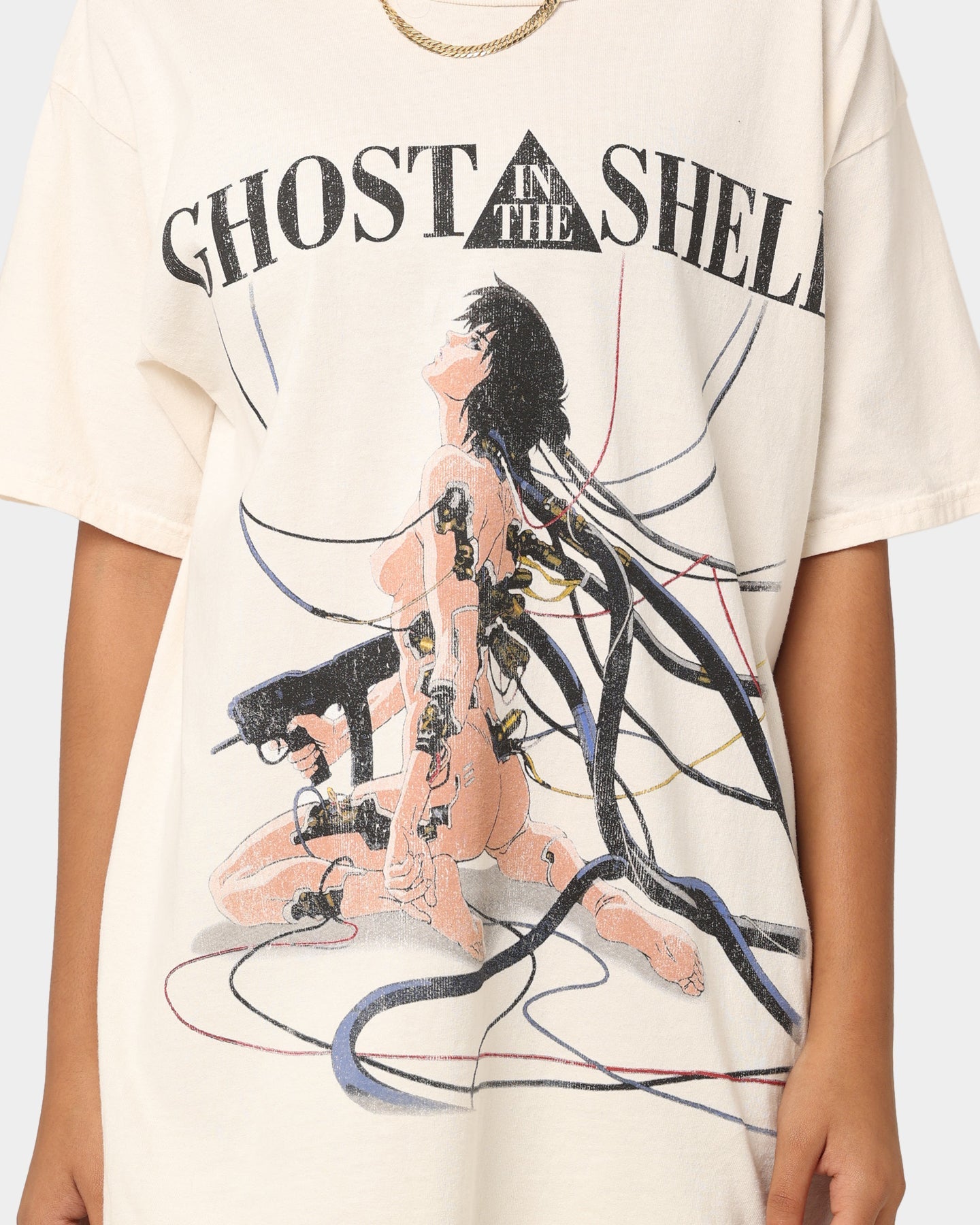 Goat Crew X Ghost In The Shell Major T-Shirt White Style001