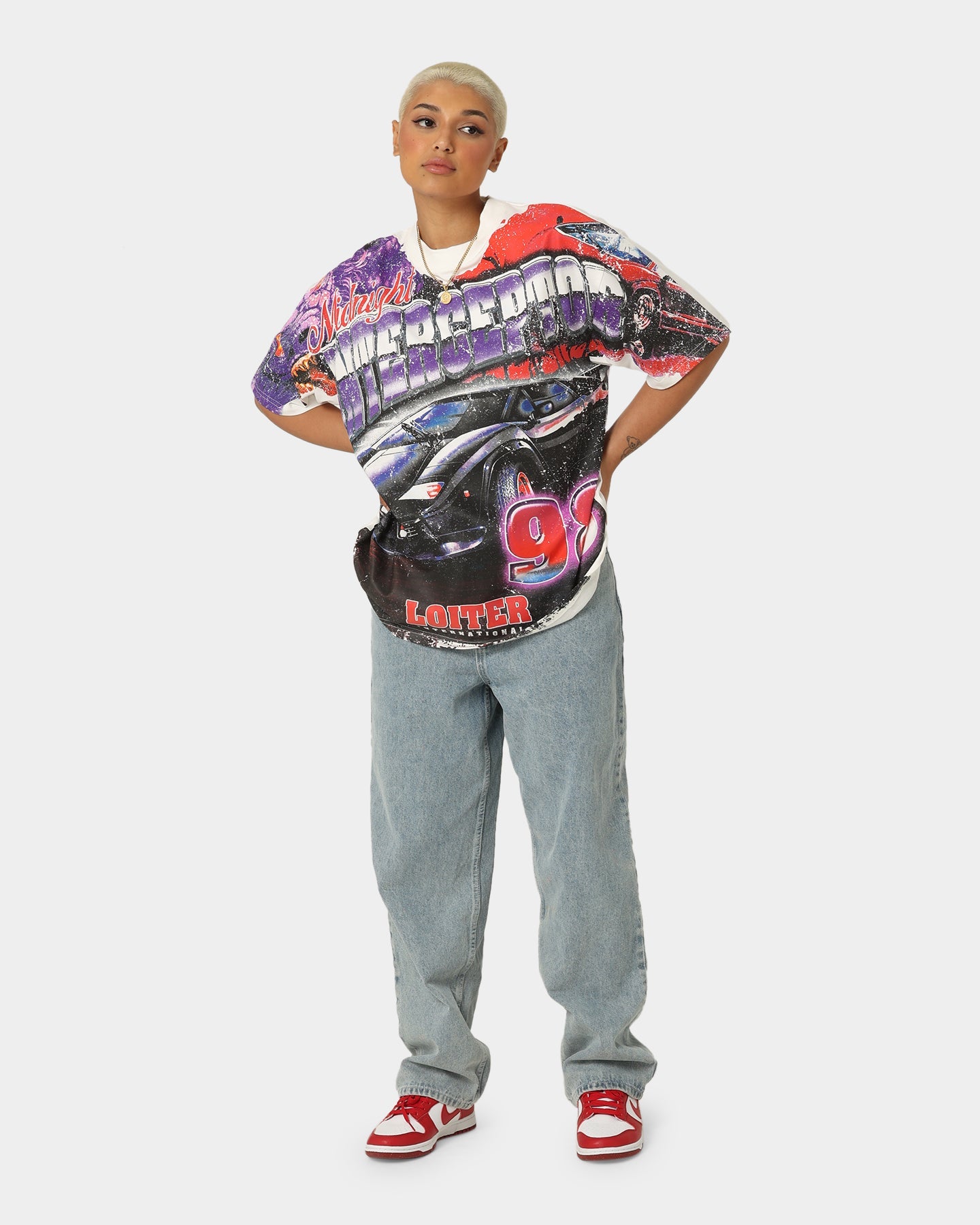 Loiter Interceptor Vintage T-Shirt Off White Style001