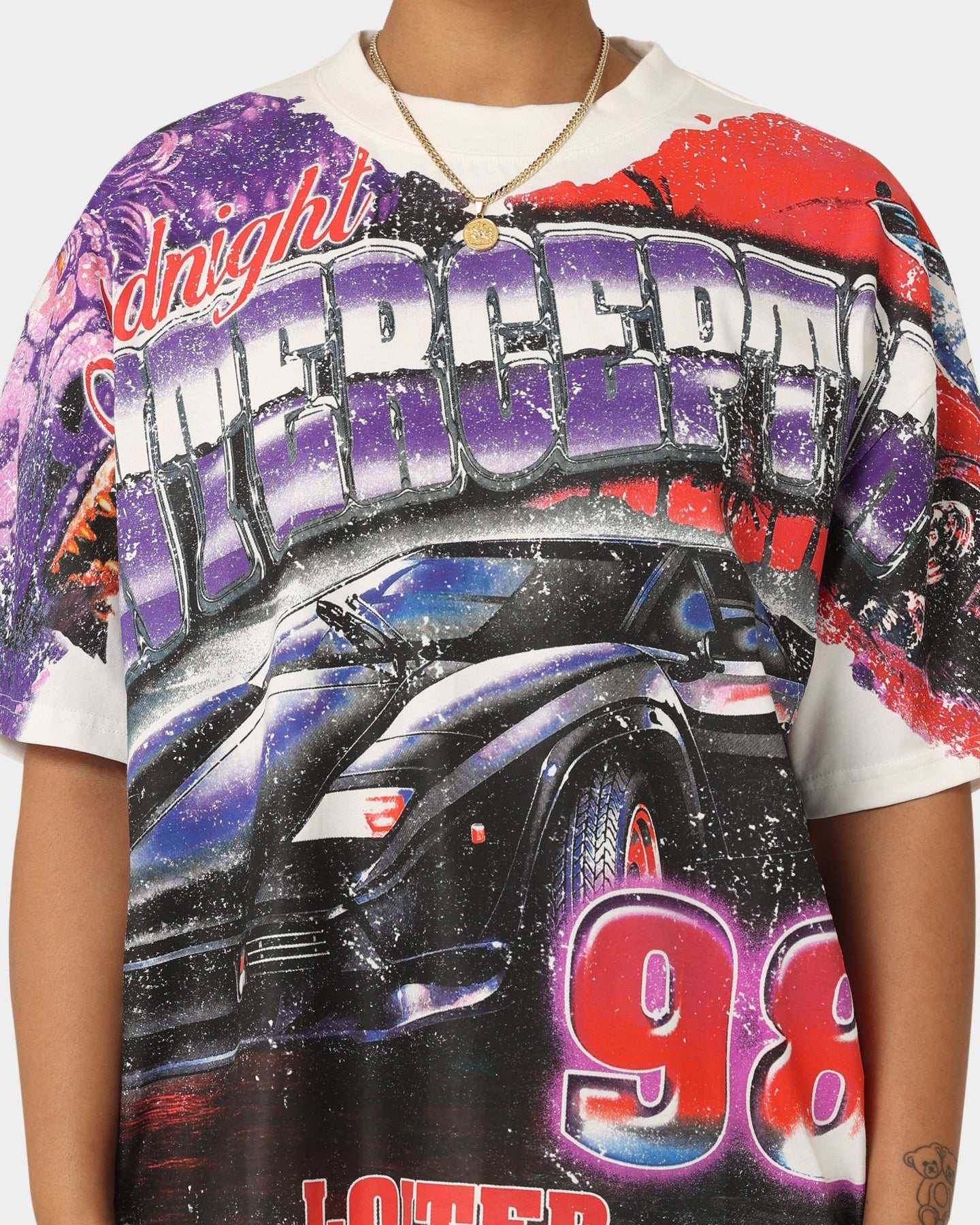 Loiter Interceptor Vintage T-Shirt Off White Style001