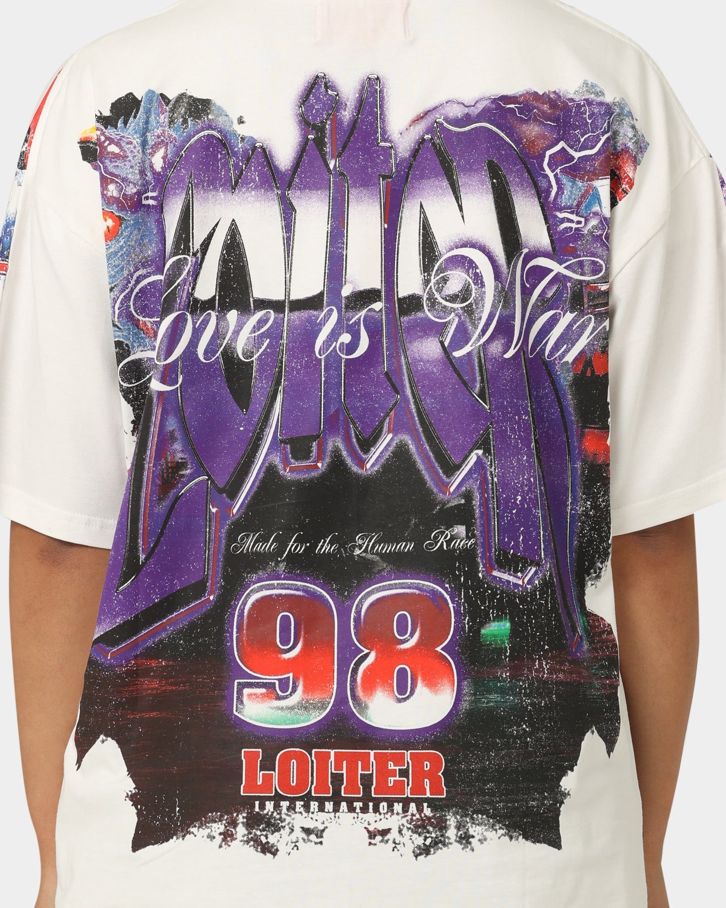 Loiter Interceptor Vintage T-Shirt Off White Style001