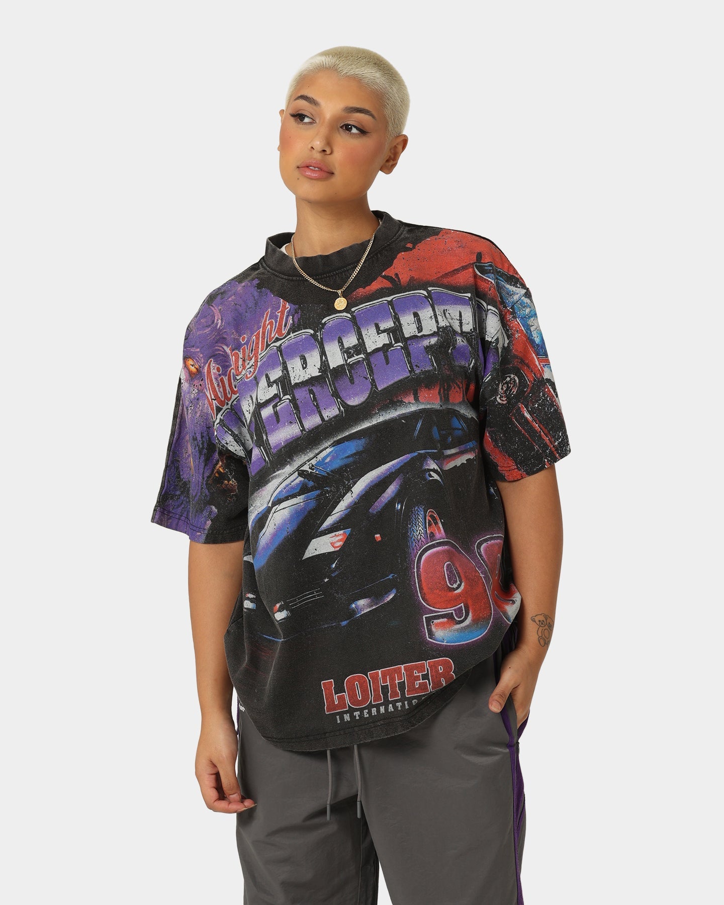 Loiter Interceptor Vintage T-Shirt Vintage Black Style001