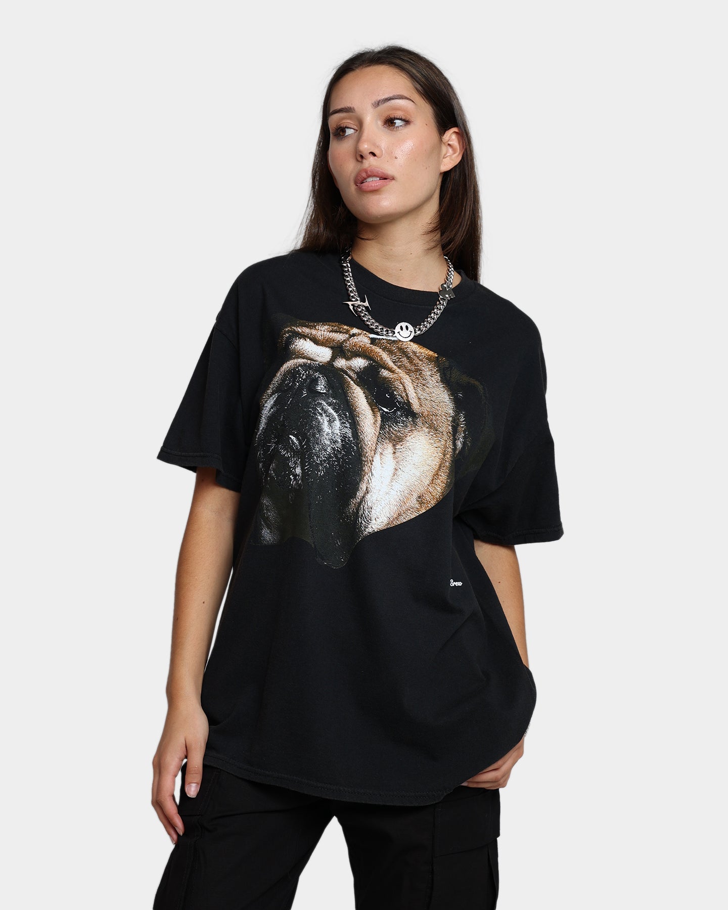 Goat Crew Bulldog Vintage T-Shirt Black Wash Style001