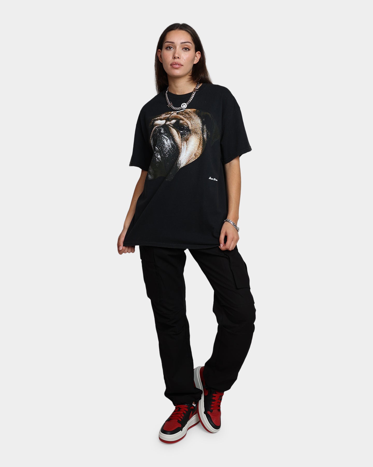 Goat Crew Bulldog Vintage T-Shirt Black Wash Style001
