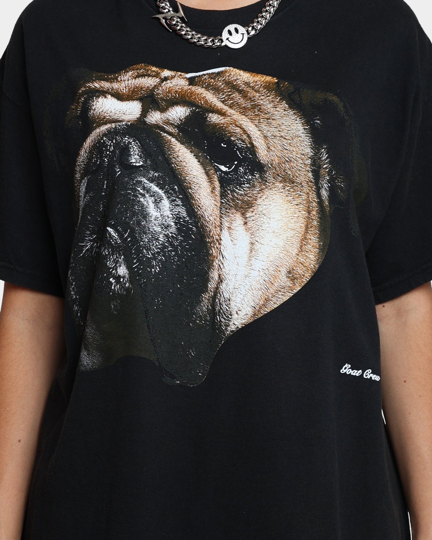 Goat Crew Bulldog Vintage T-Shirt Black Wash Style001