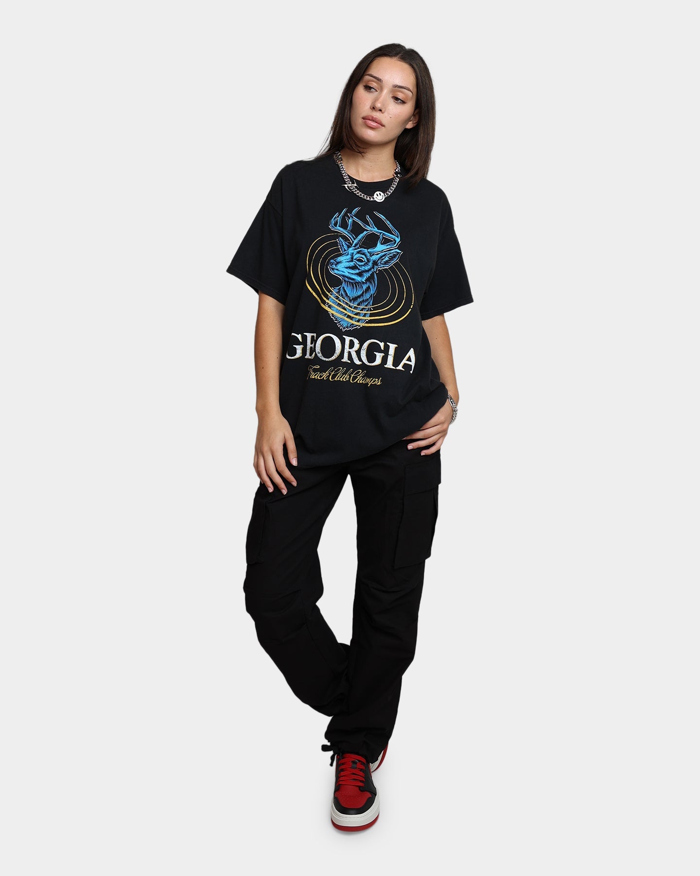 American Thrift Georgia Vintage T-Shirt Black Wash Style001