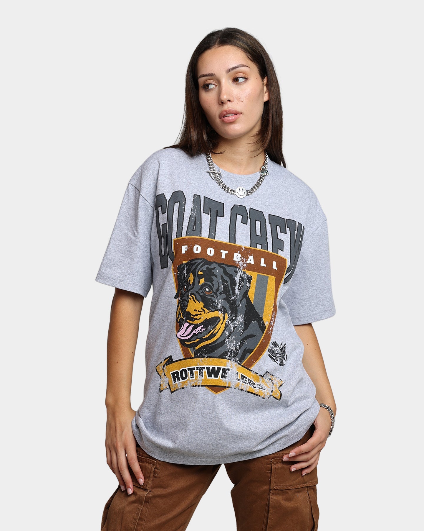 Goat Crew Rottweiler T-Shirt Grey Style001