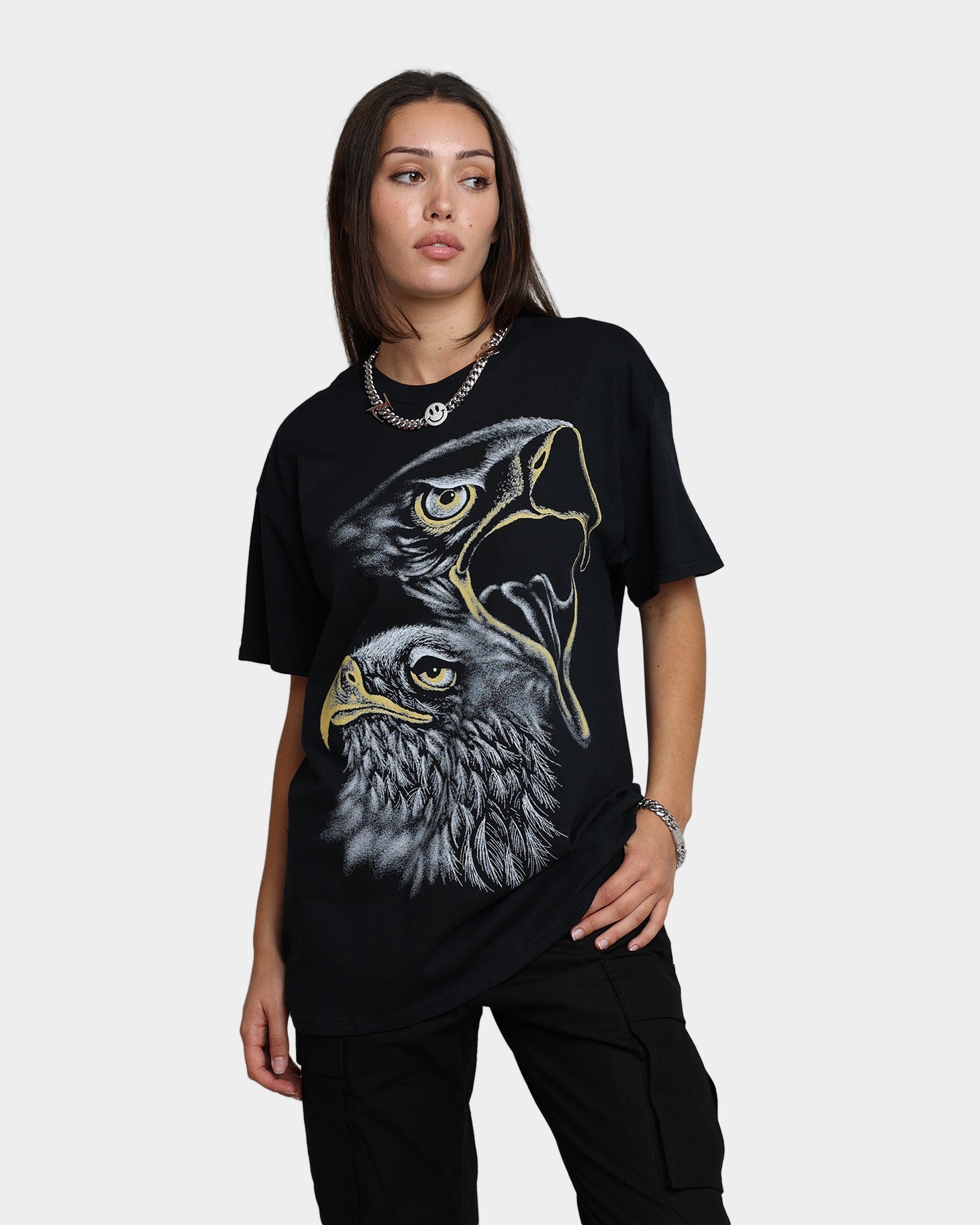 American Thrift Sky Belongs to the Eagle T-Shirt Black Style001