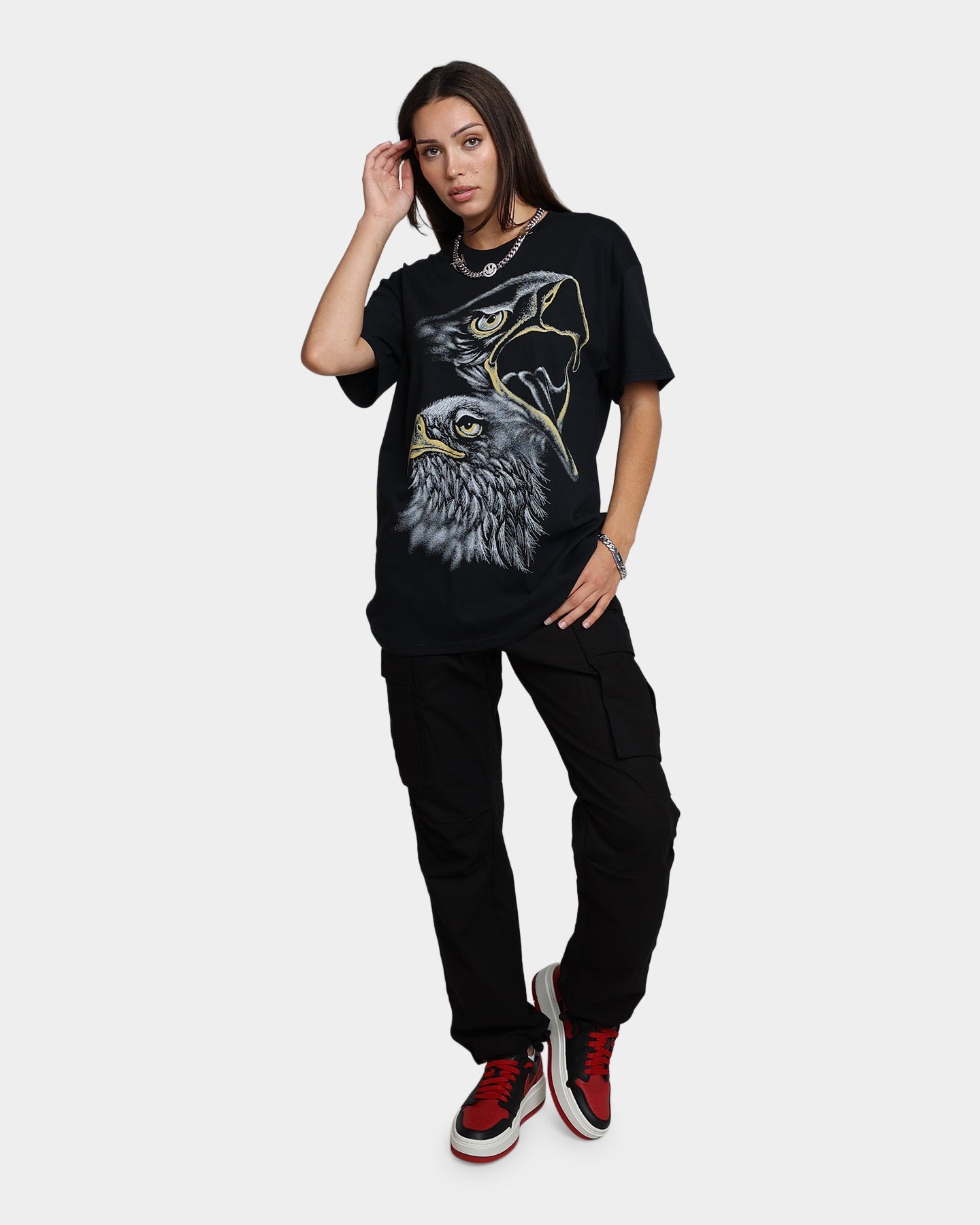 American Thrift Sky Belongs to the Eagle T-Shirt Black Style001