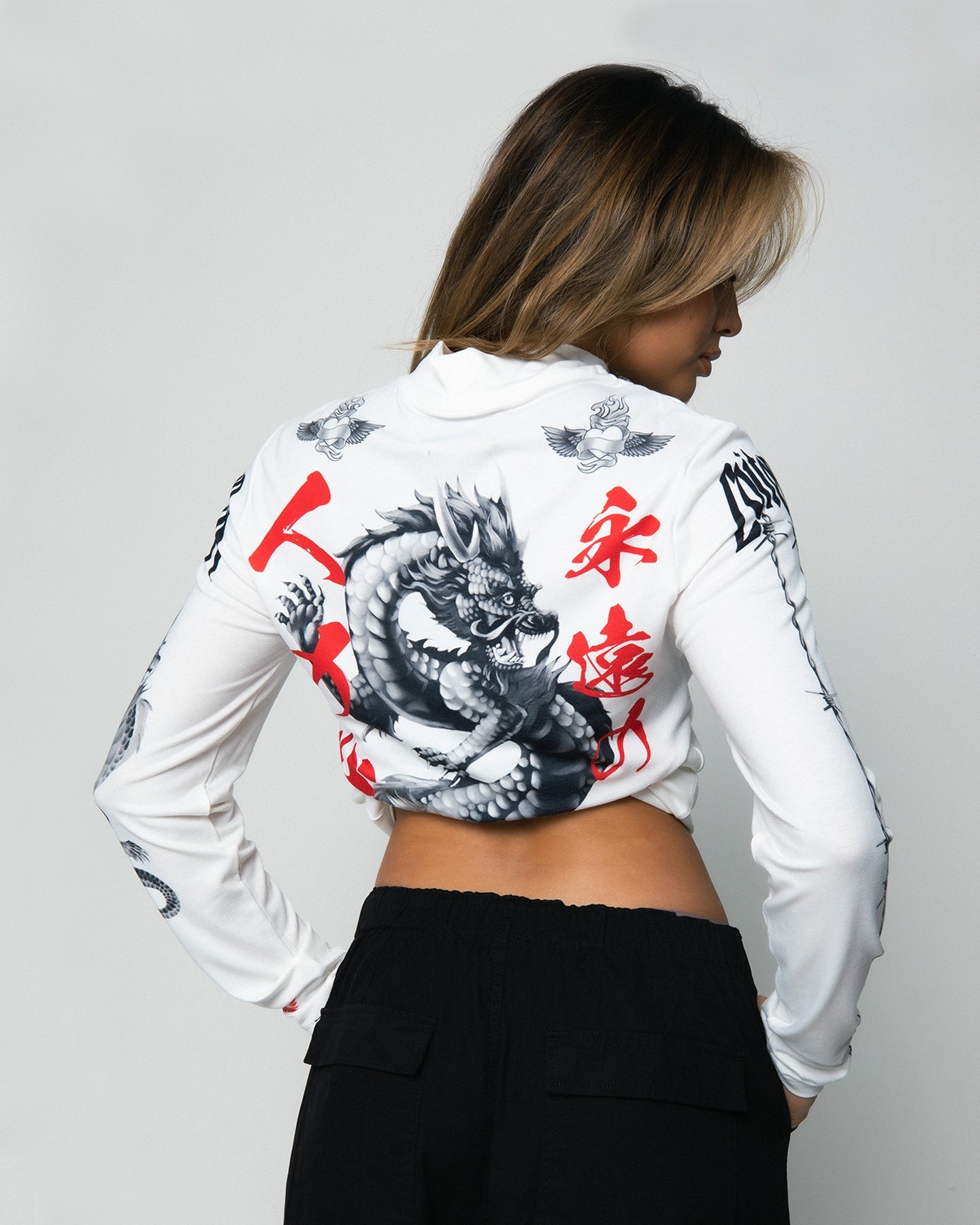 Loiter Drago Long Sleeve T-Shirt Off White Style001