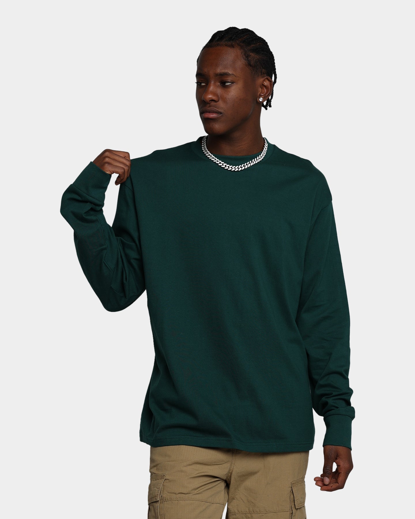 MNML Every Day Long Sleeve T-Shirt Green