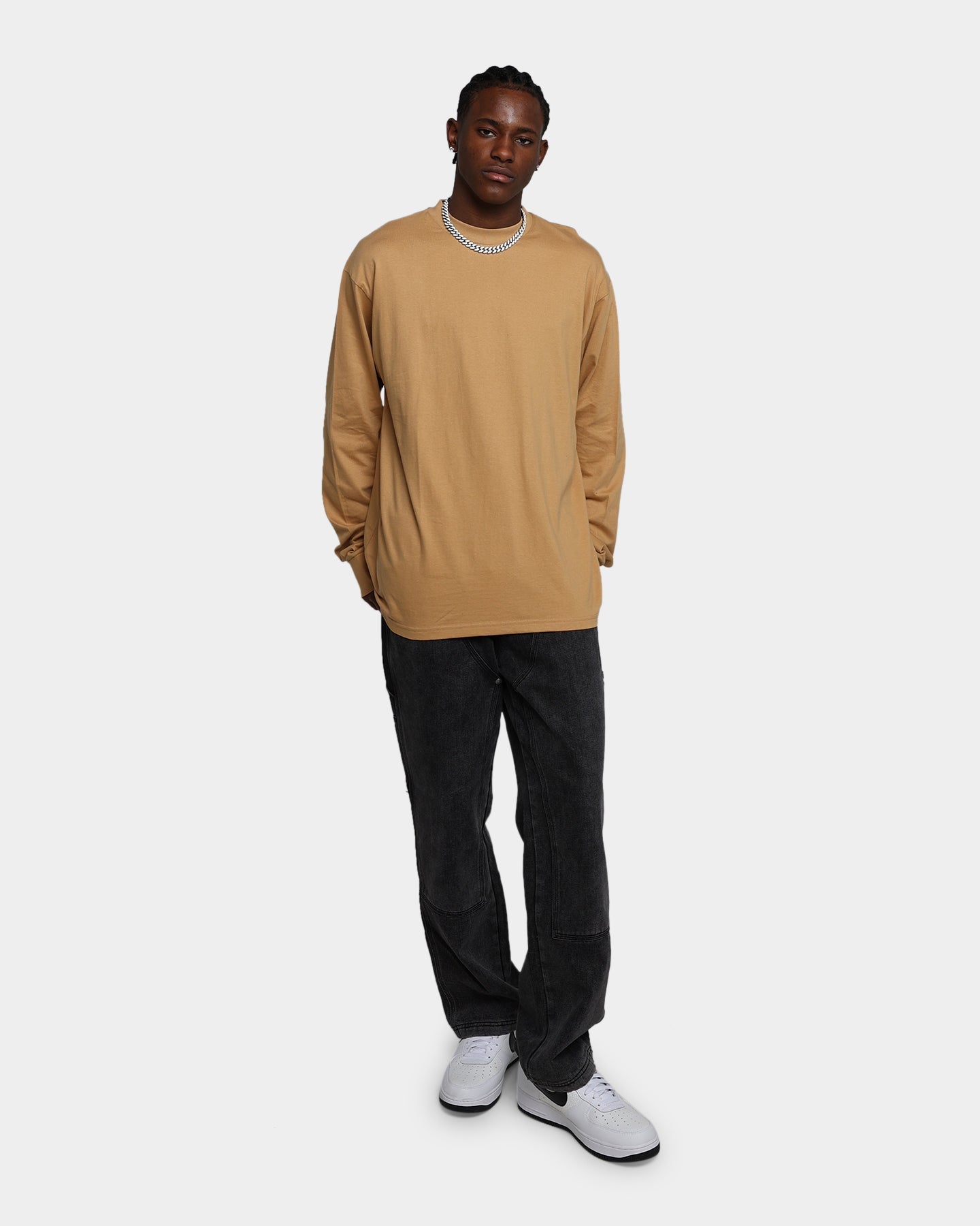 MNML Every Day Long Sleeve T-Shirt Khaki