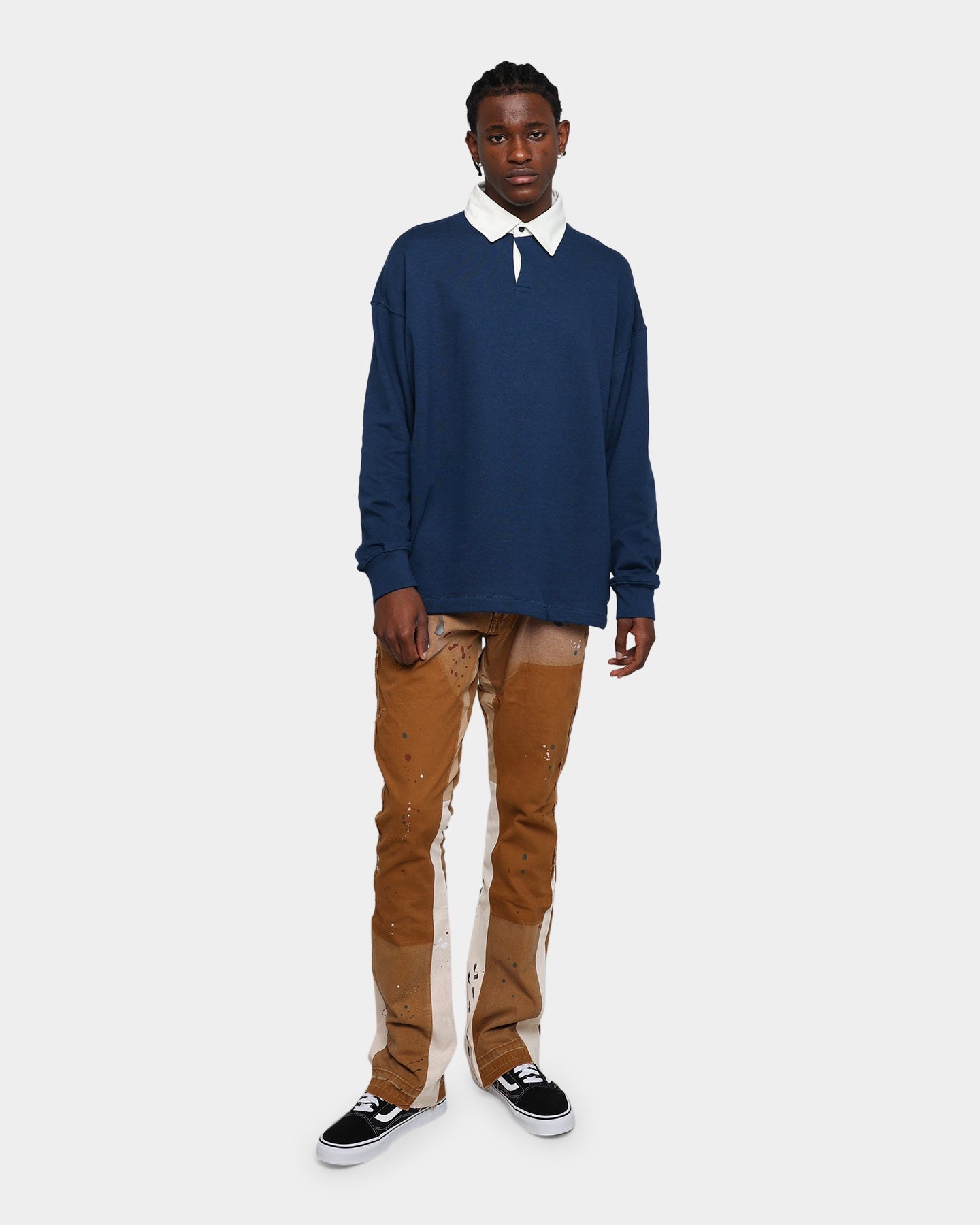 MNML Oversized Rugby Shirt Navy